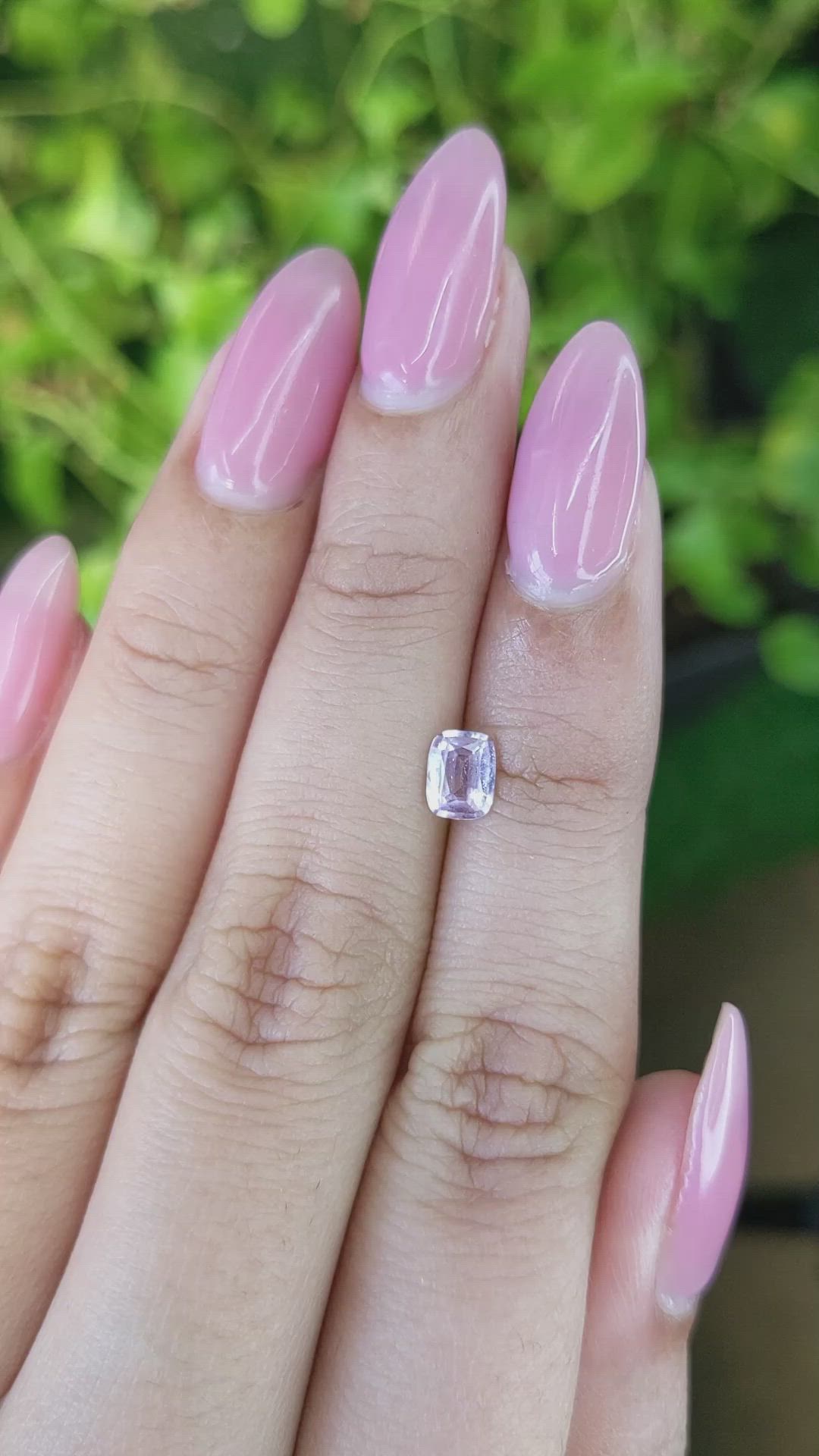 0.63 Ct. Pink Sapphire from Ceylon (Sri Lanka) Size Video