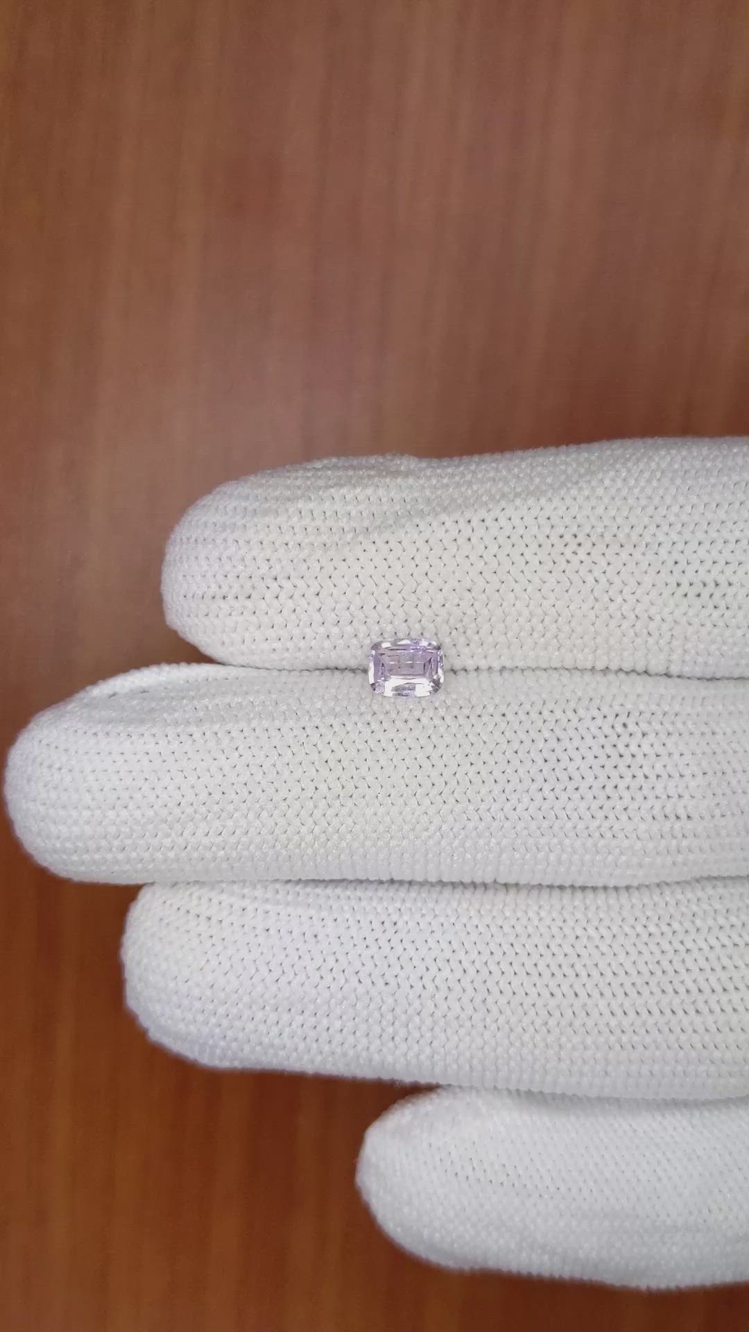 0.63 Ct. Pink Sapphire from Ceylon (Sri Lanka) Size Video