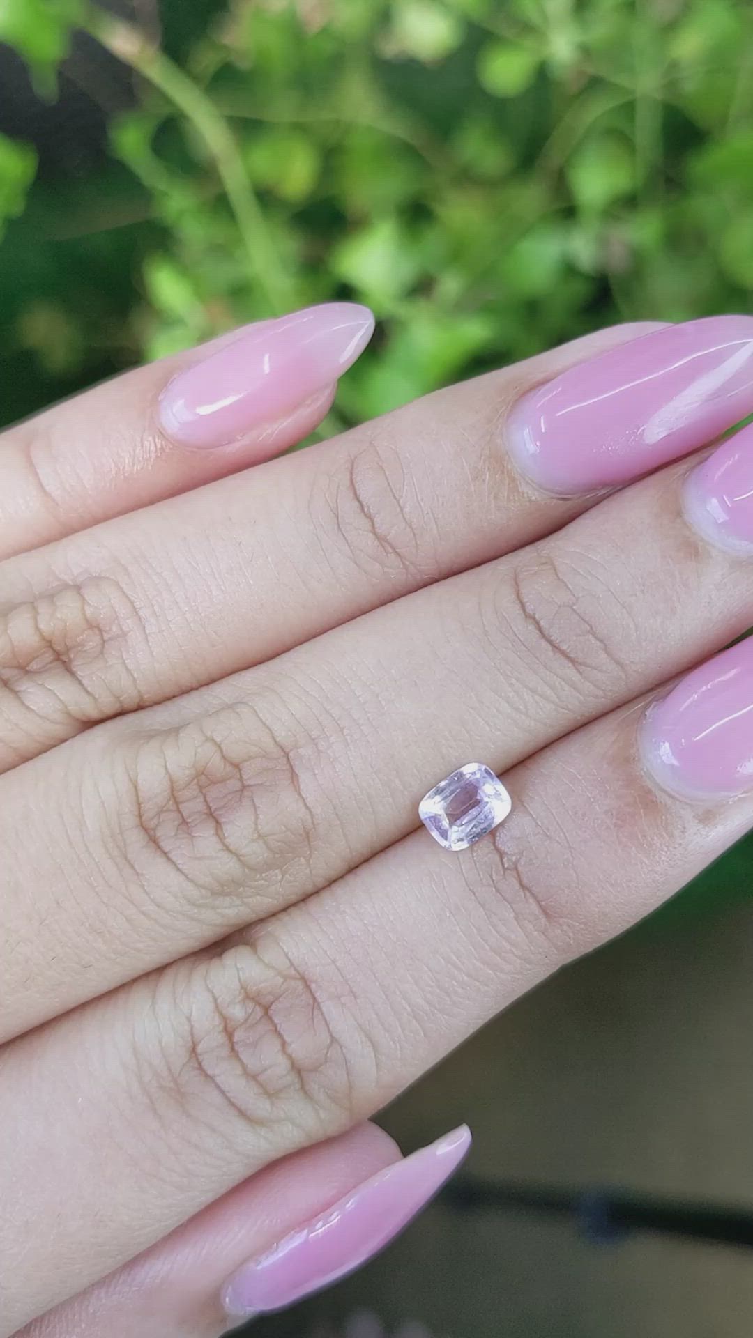 0.63 Ct. Pink Sapphire from Ceylon (Sri Lanka) Size Video