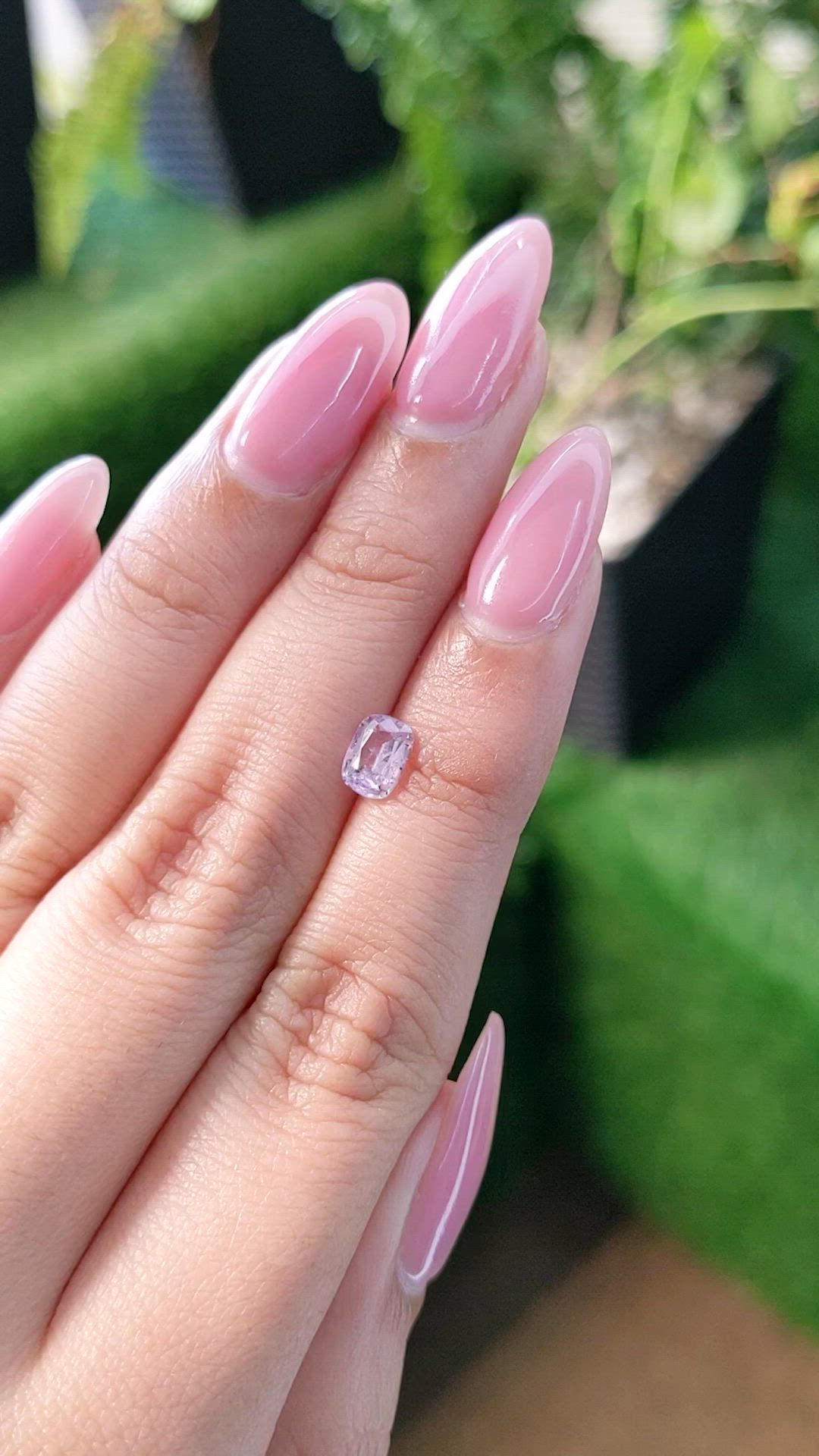 0.77 Ct. Pink Sapphire from Ceylon (Sri Lanka) Size Video