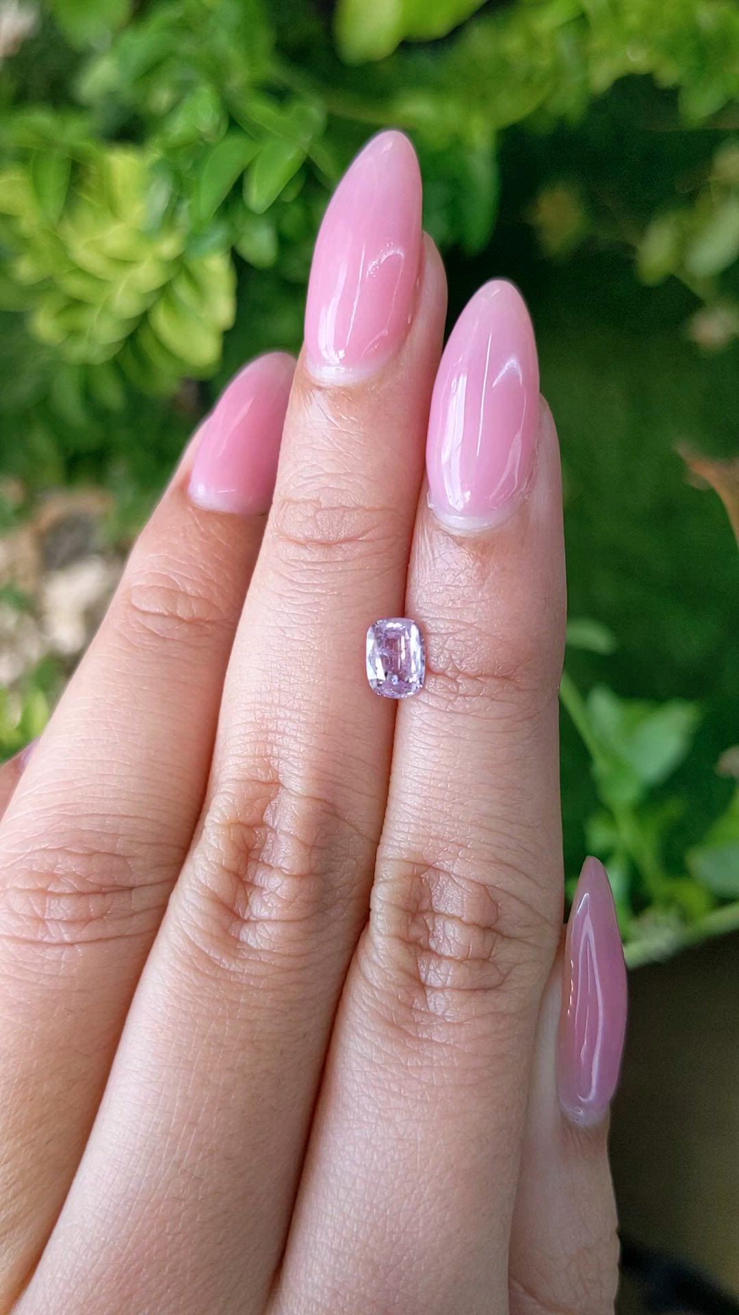 0.77 Ct. Pink Sapphire from Ceylon (Sri Lanka) Size Video