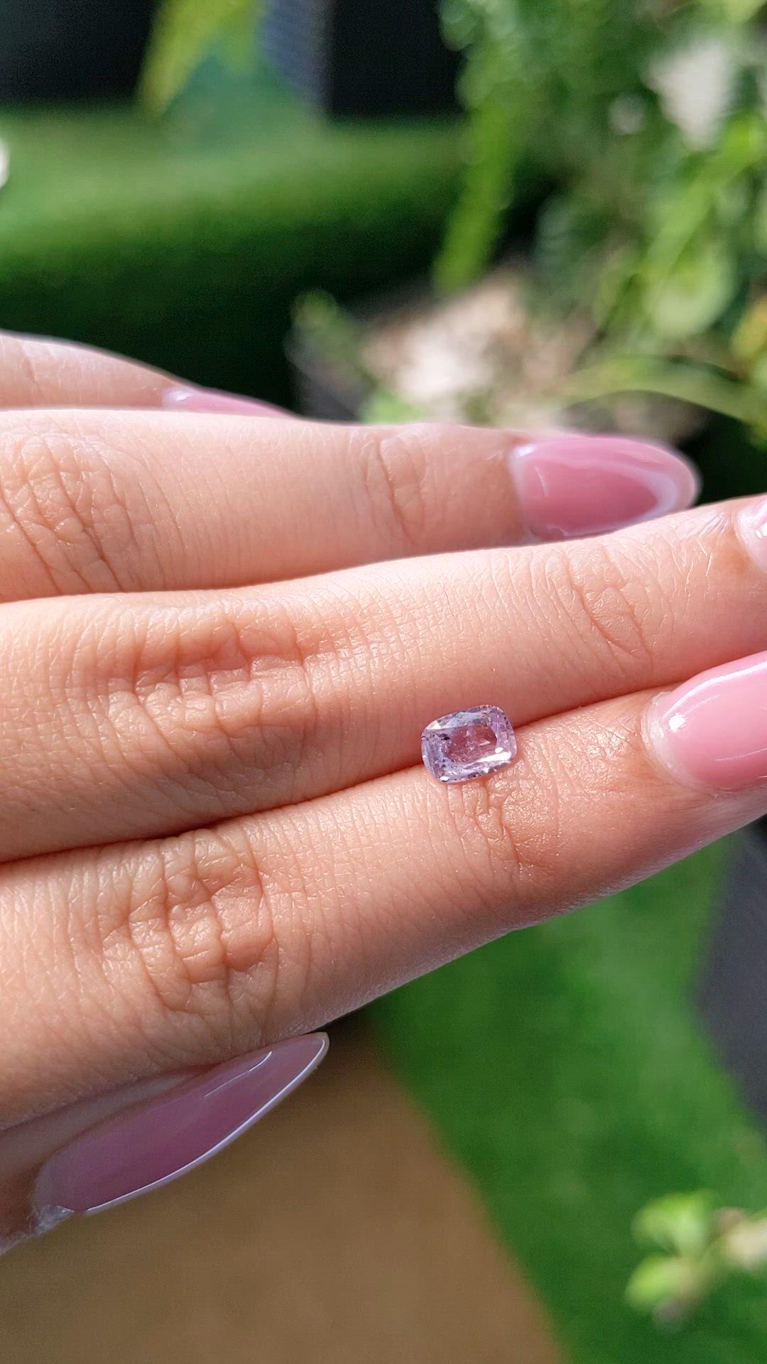 0.77 Ct. Pink Sapphire from Ceylon (Sri Lanka) Size Video