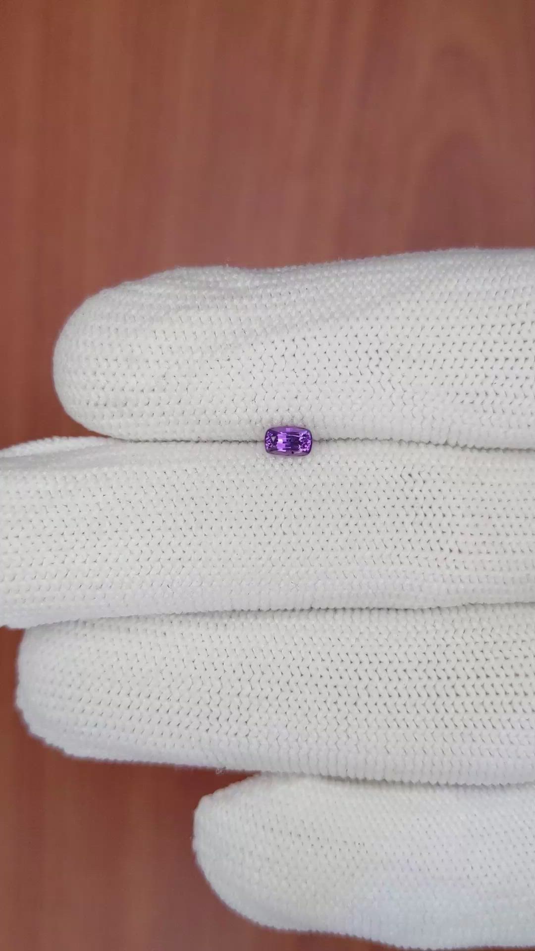0.29 Ct. Purple Sapphire from Ceylon (Sri Lanka) Size Video