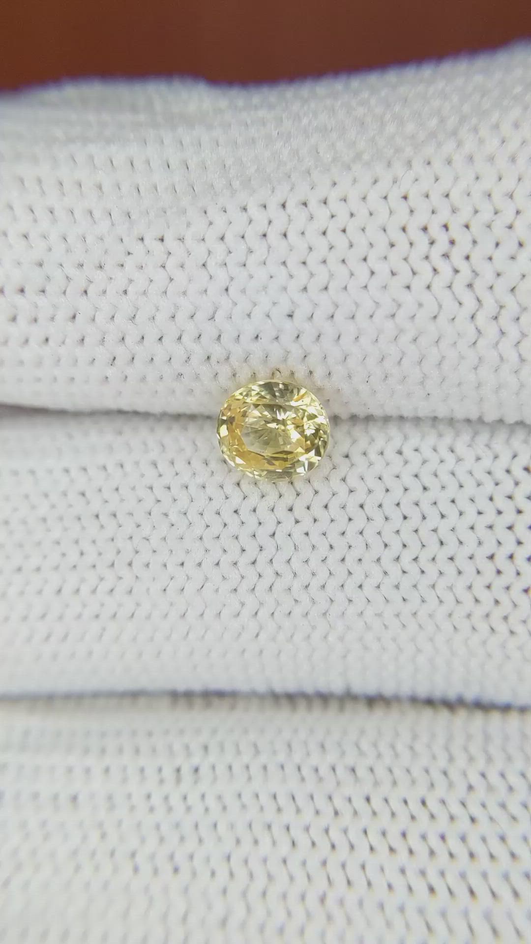 1.10 Ct. Yellow Sapphire from Ceylon (Sri Lanka) Size Video
