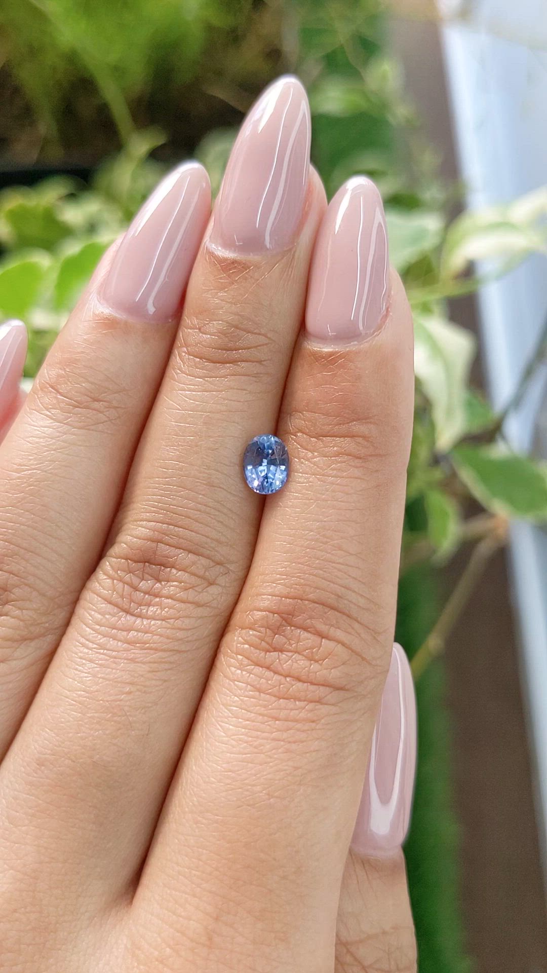 0.83 Ct. Blue Sapphire from Ceylon (Sri Lanka) Size Video