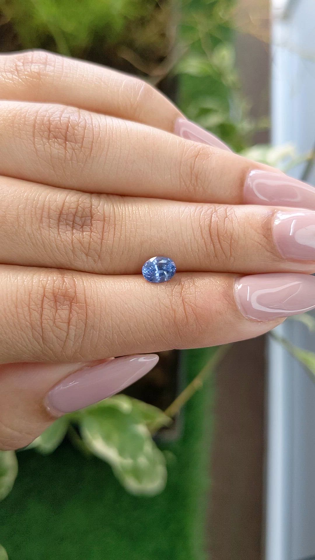 0.83 Ct. Blue Sapphire from Ceylon (Sri Lanka) Size Video