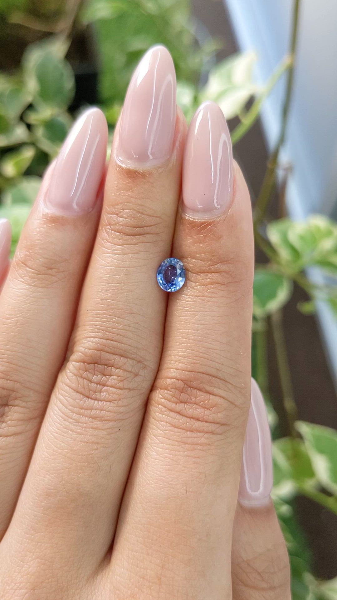 0.66 Ct. Blue Sapphire from Ceylon (Sri Lanka) Size Video