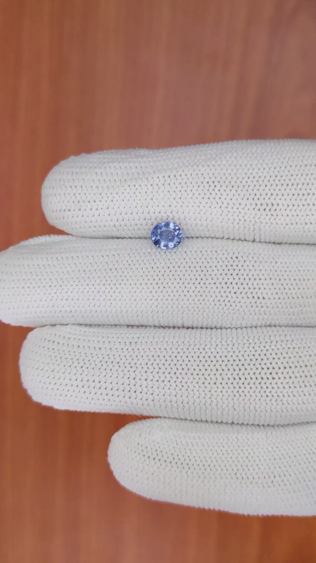 0.66 Ct. Blue Sapphire from Ceylon (Sri Lanka) Size Video
