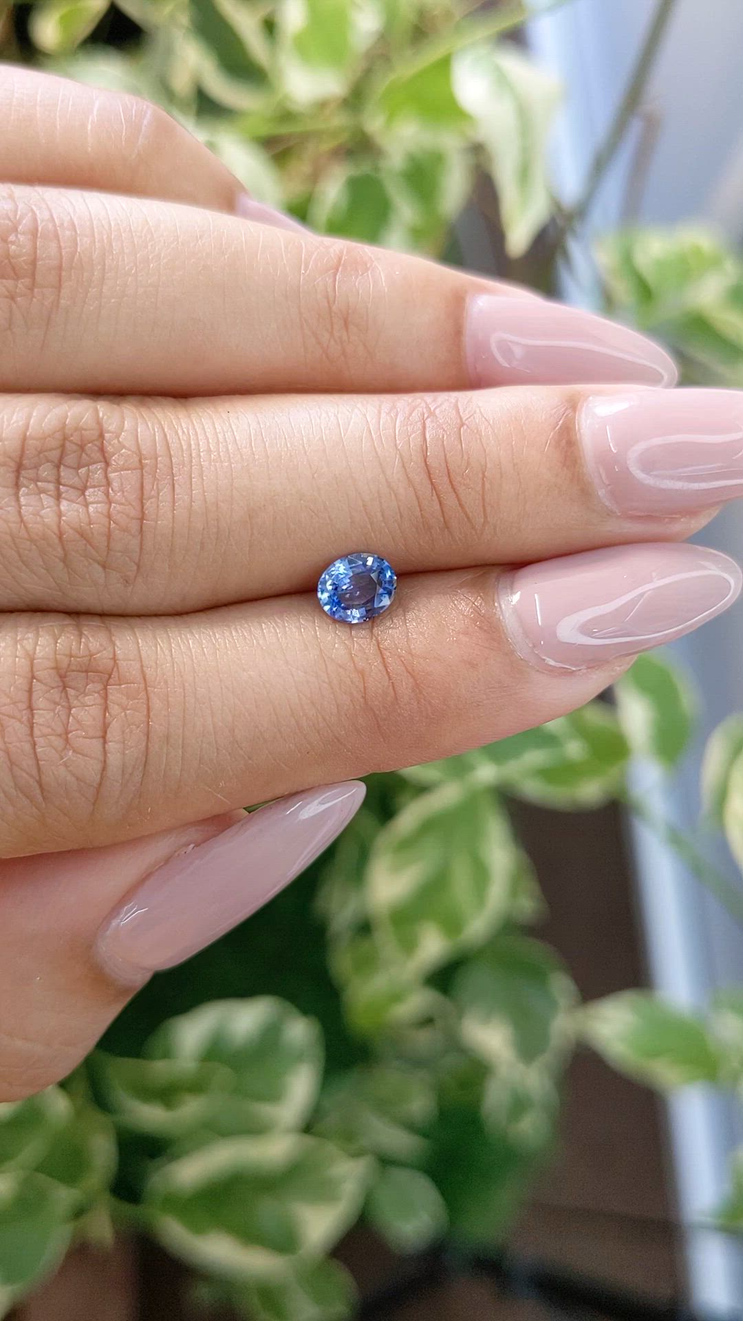 0.66 Ct. Blue Sapphire from Ceylon (Sri Lanka) Size Video