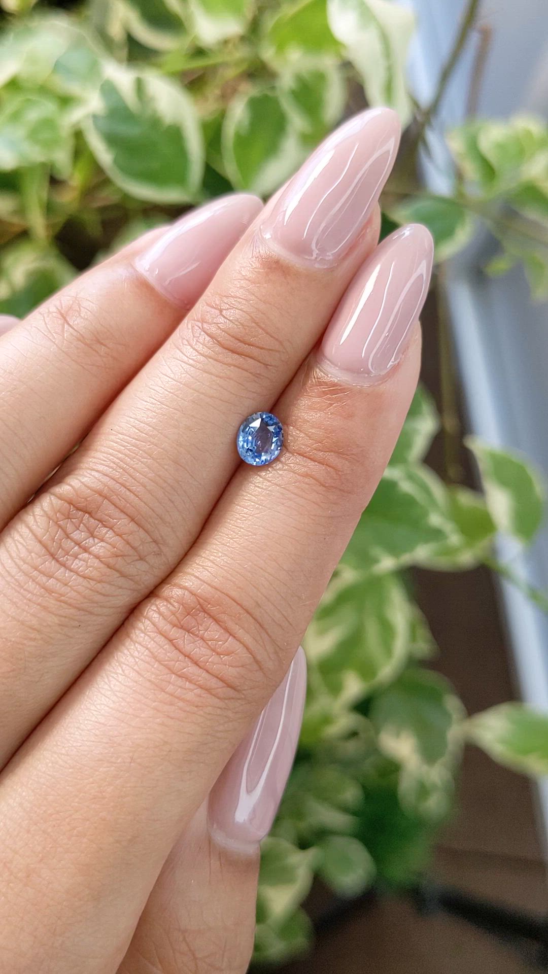 0.66 Ct. Blue Sapphire from Ceylon (Sri Lanka) Size Video