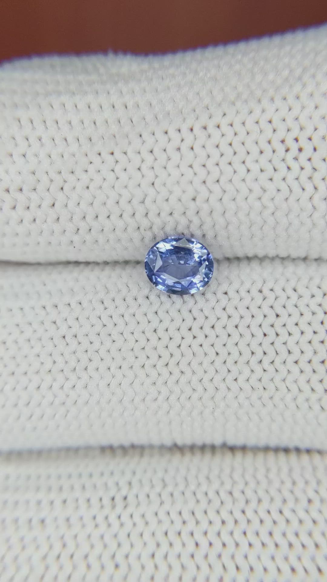 0.66 Ct. Blue Sapphire from Ceylon (Sri Lanka) Size Video