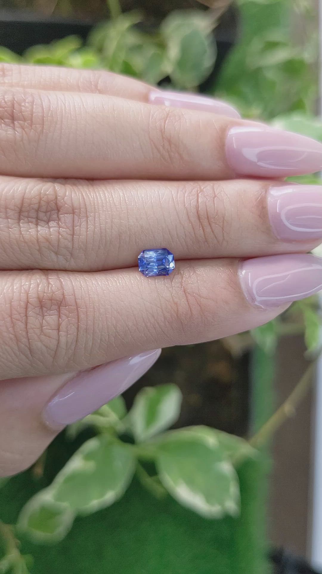 0.68 Ct. Blue Sapphire from Ceylon (Sri Lanka) Size Video