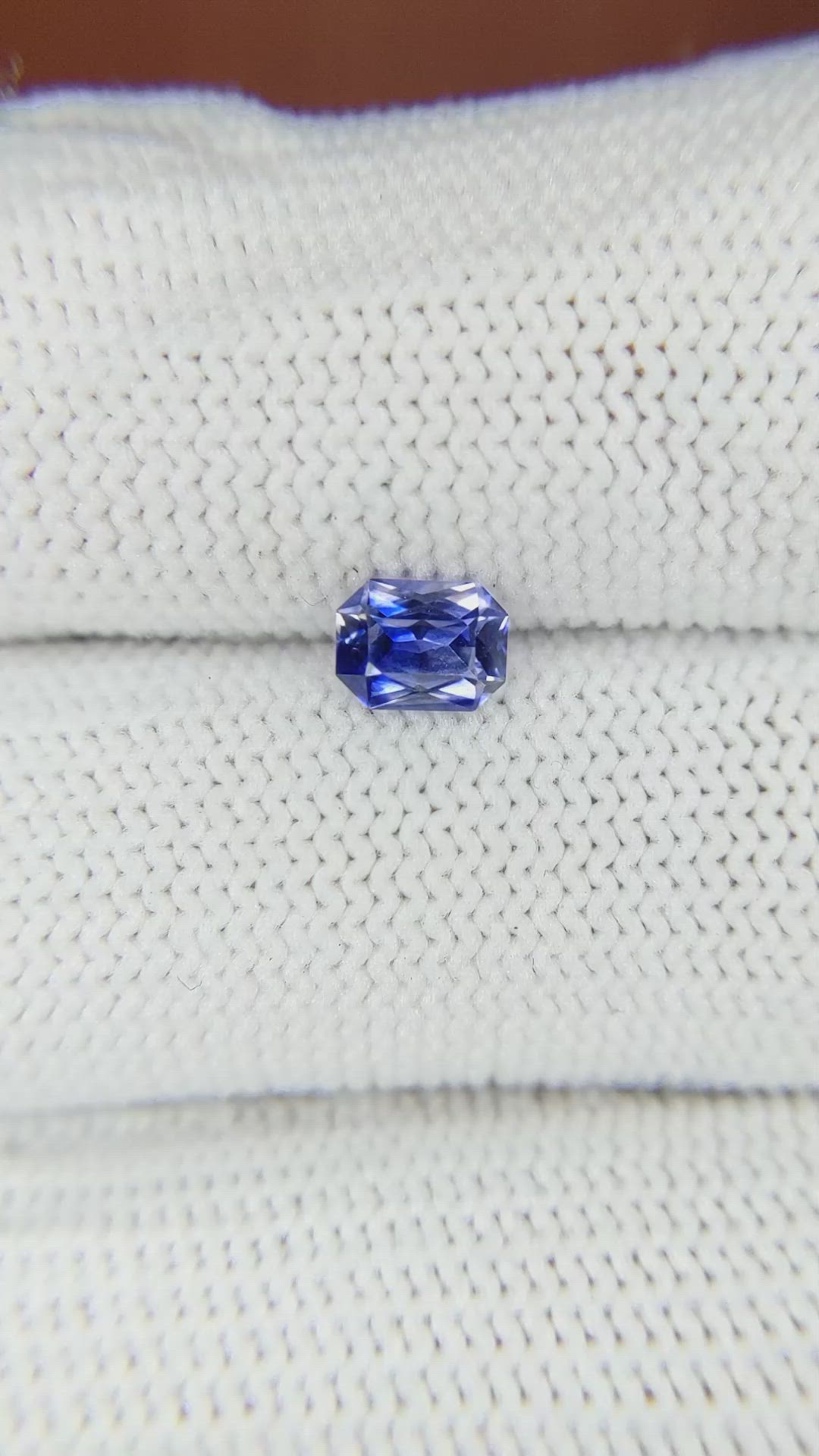0.68 Ct. Blue Sapphire from Ceylon (Sri Lanka) Size Video