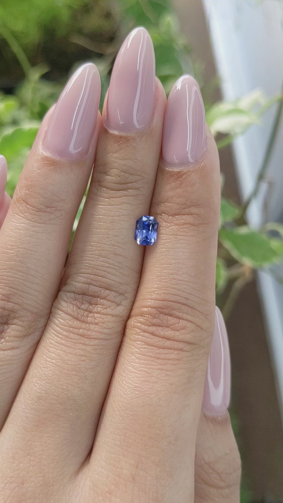 0.68 Ct. Blue Sapphire from Ceylon (Sri Lanka) Size Video