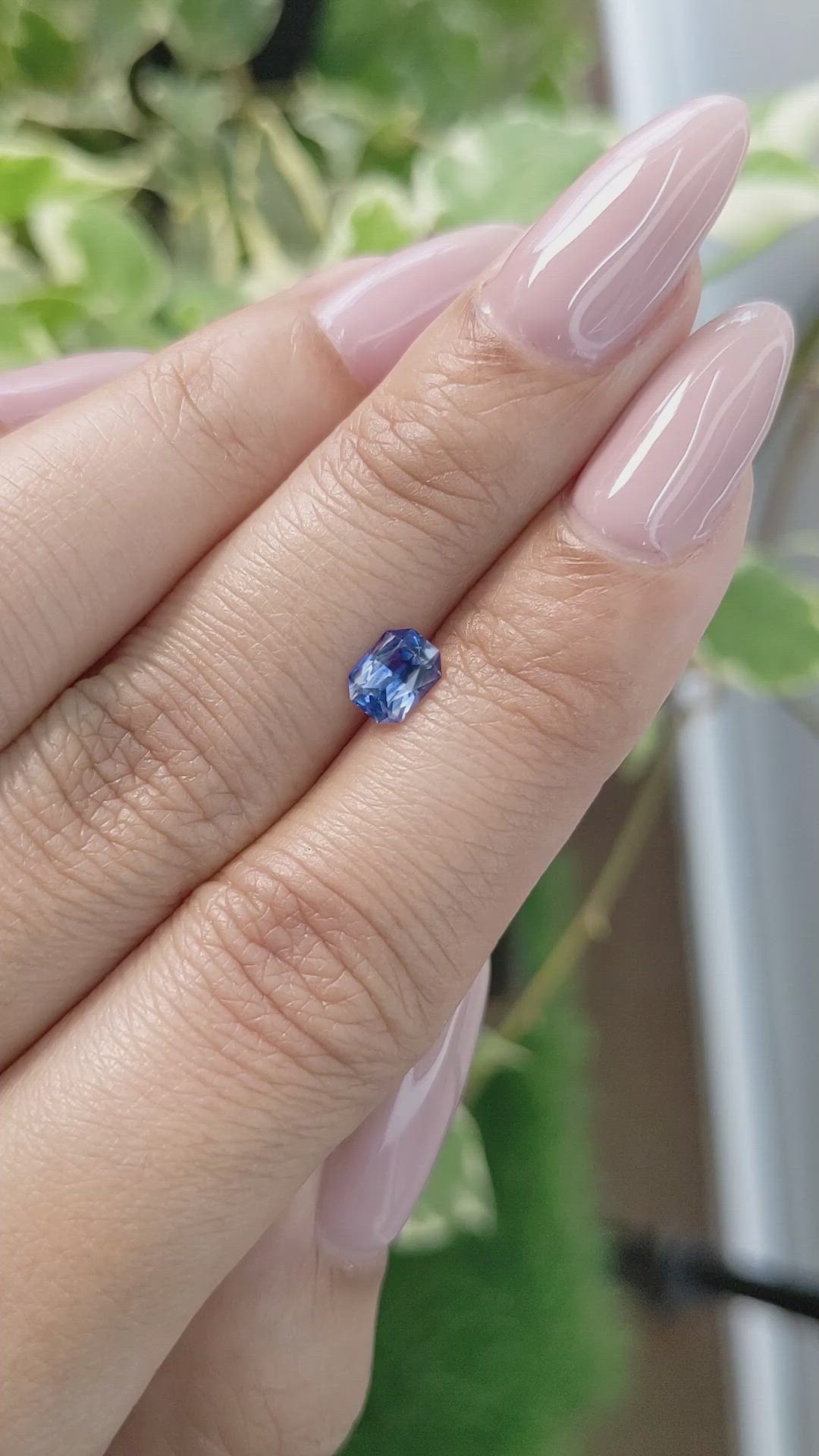 0.68 Ct. Blue Sapphire from Ceylon (Sri Lanka) Size Video