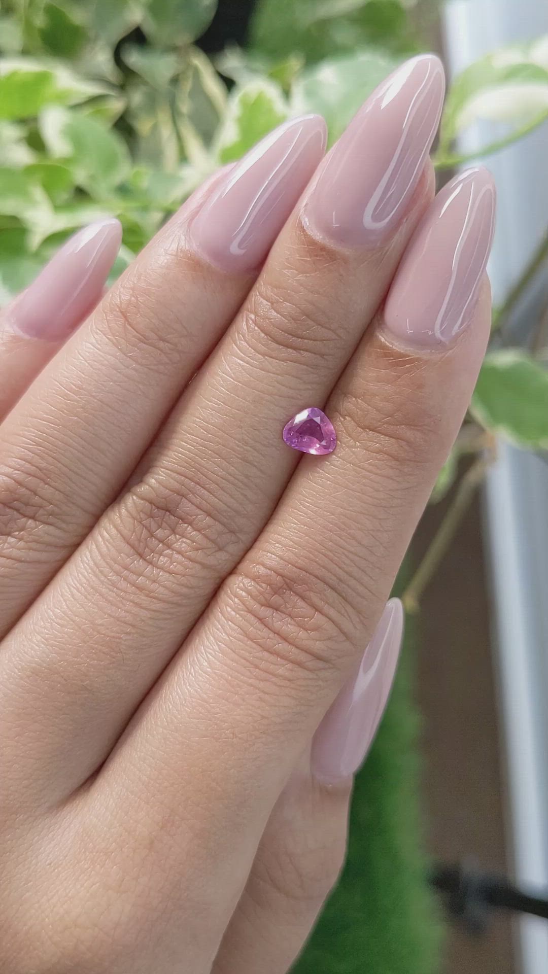 0.60 Ct. Pink Sapphire from Ceylon (Sri Lanka) Size Video