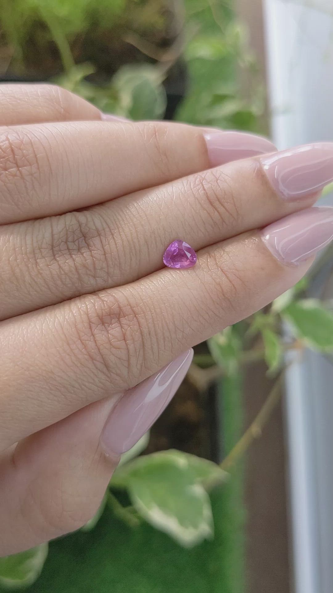 0.60 Ct. Pink Sapphire from Ceylon (Sri Lanka) Size Video