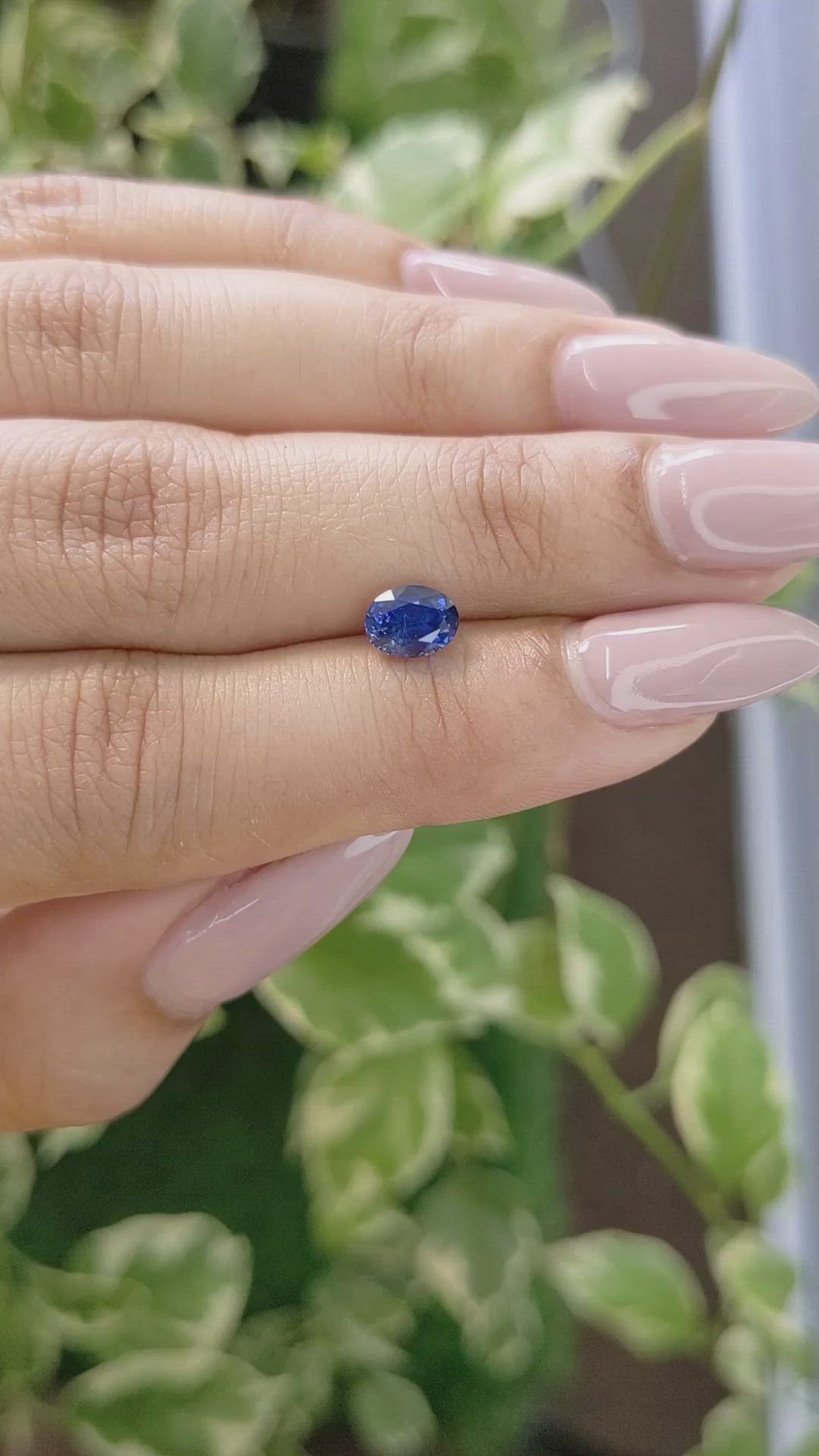 1.16 Ct. Blue Sapphire from Ceylon (Sri Lanka) Size Video