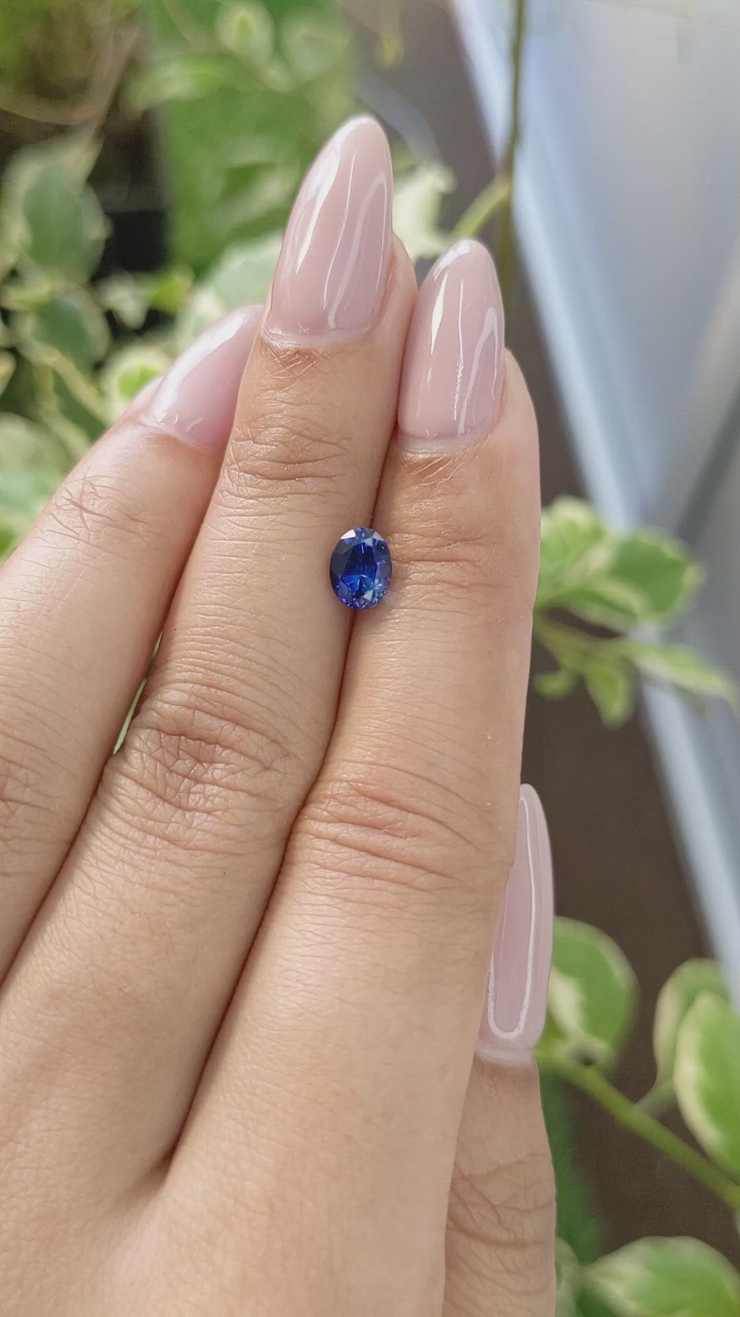 1.16 Ct. Blue Sapphire from Ceylon (Sri Lanka) Size Video