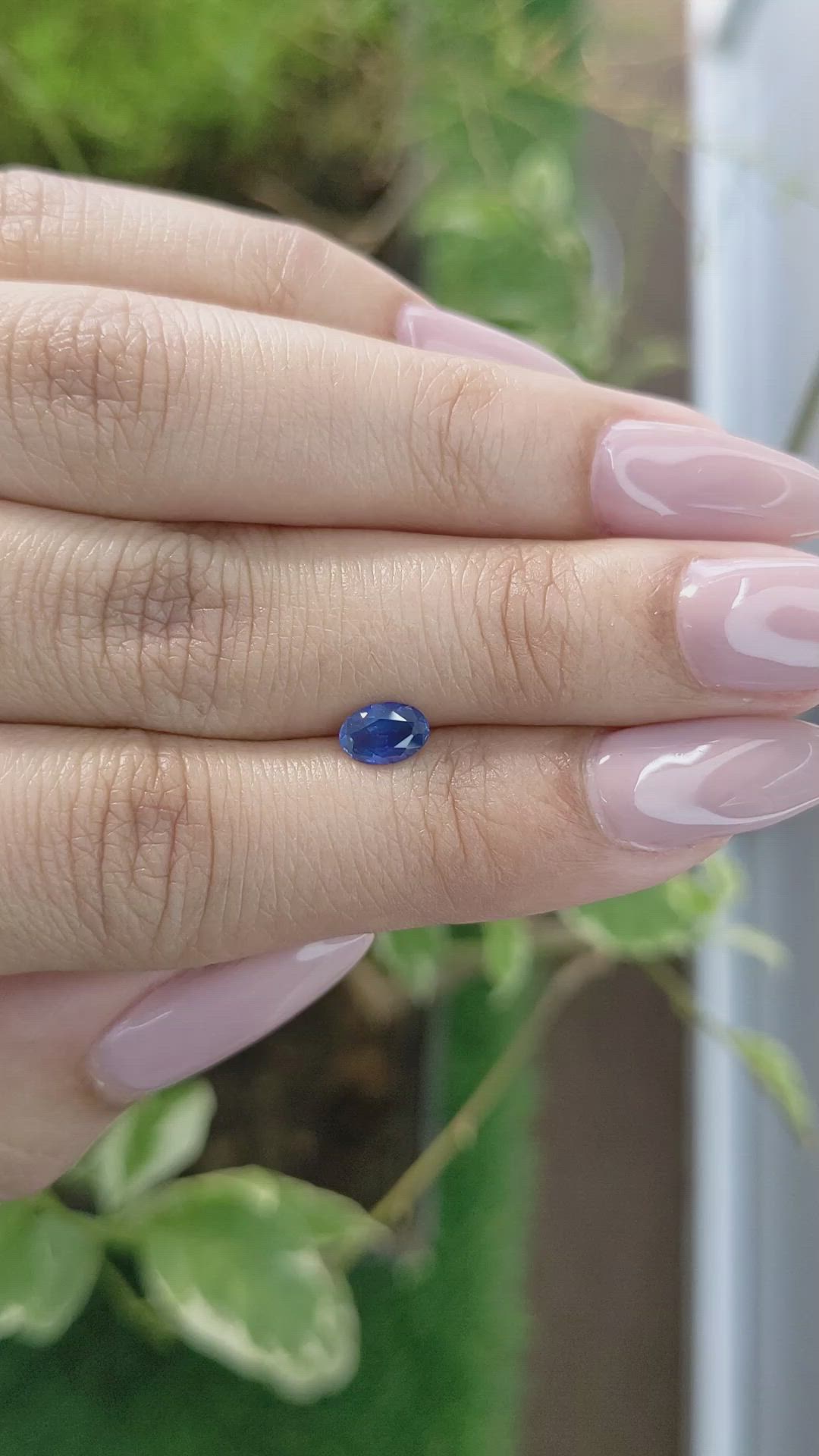 0.67 Ct. Blue Sapphire from Ceylon (Sri Lanka) Size Video