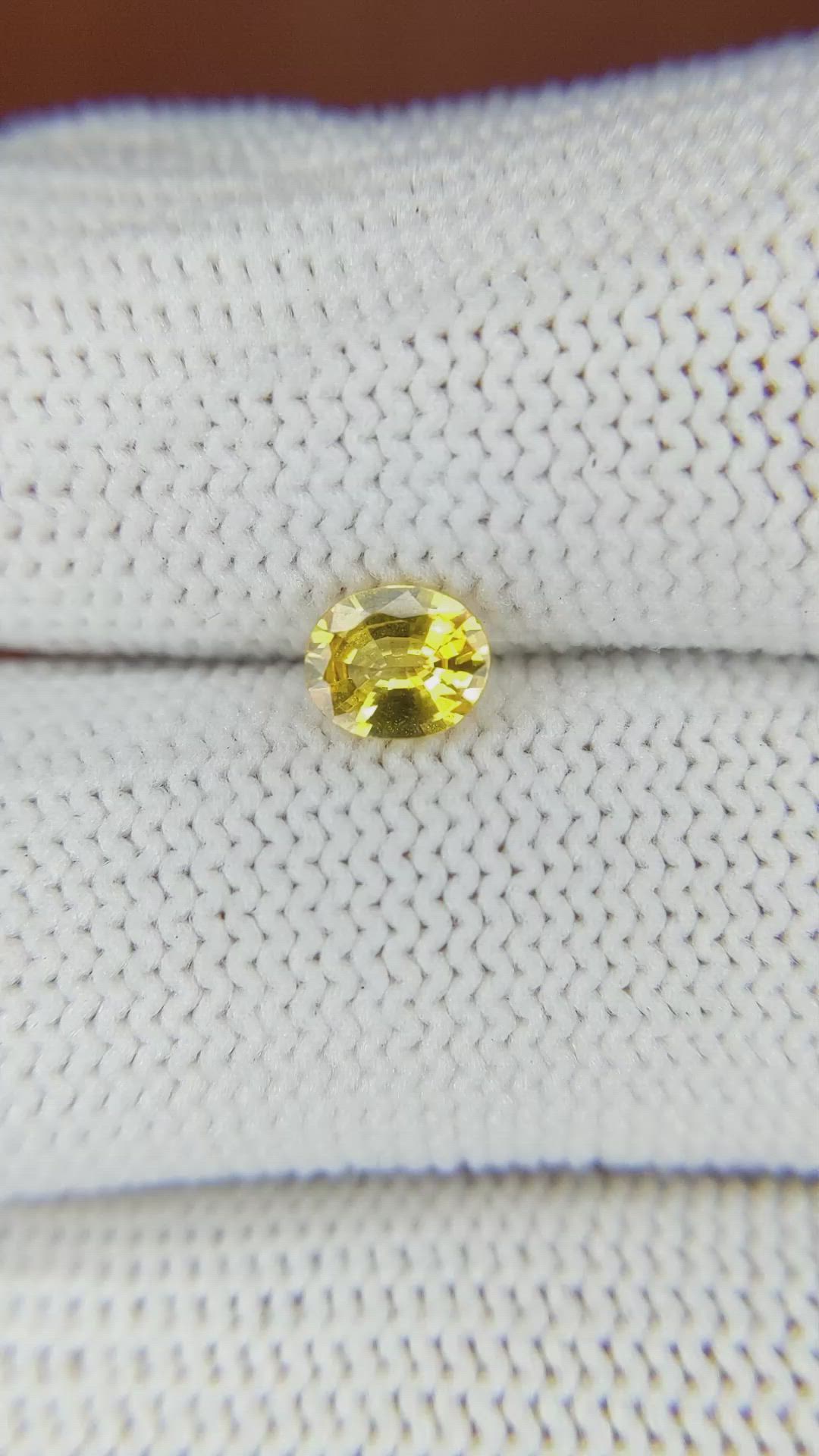 0.57 Ct. Yellow Sapphire from Ceylon (Sri Lanka) Size Video
