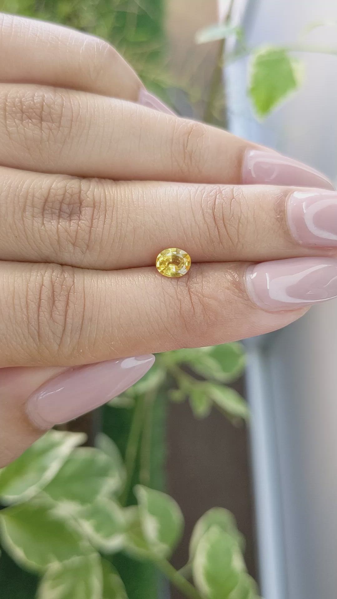 0.57 Ct. Yellow Sapphire from Ceylon (Sri Lanka) Size Video