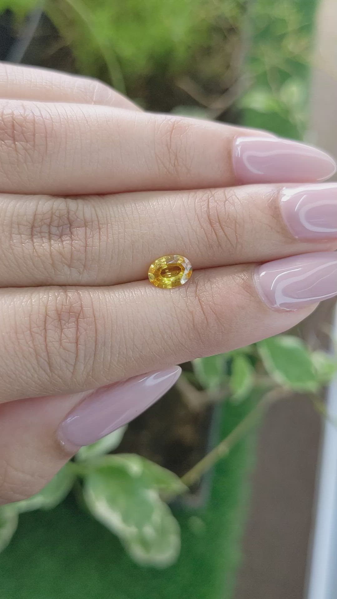 0.75 Ct. Yellow Sapphire from Ceylon (Sri Lanka) Size Video