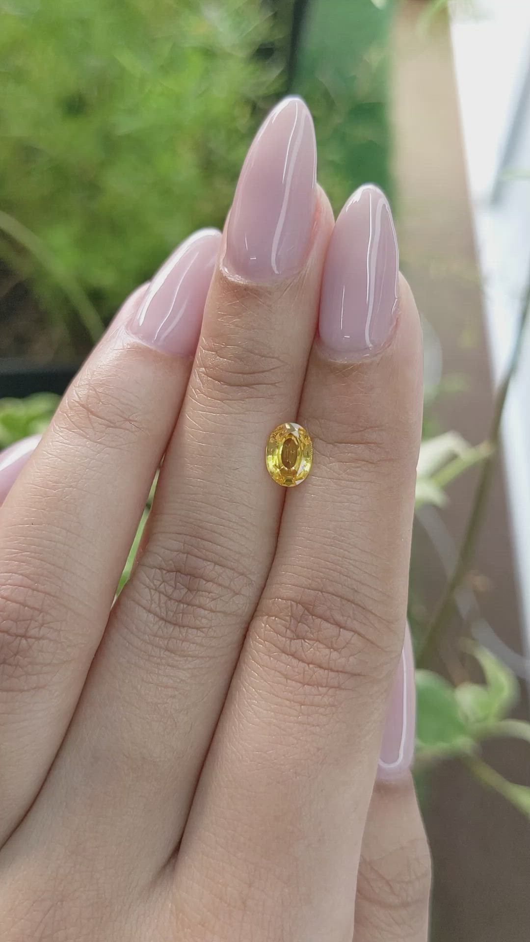 0.75 Ct. Yellow Sapphire from Ceylon (Sri Lanka) Size Video