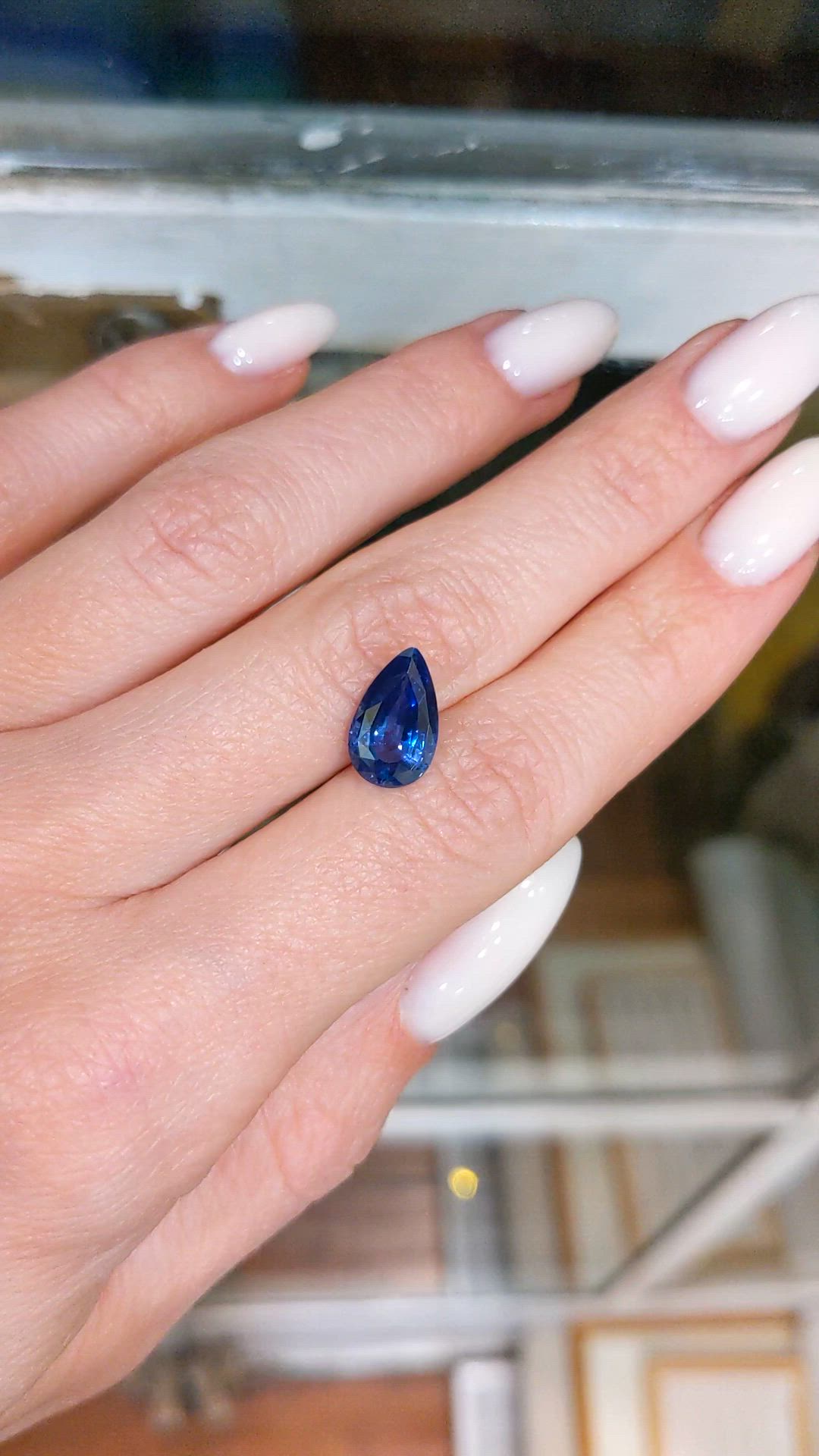 2.95 Ct. Blue Sapphire from Ceylon (Sri Lanka) Size Video