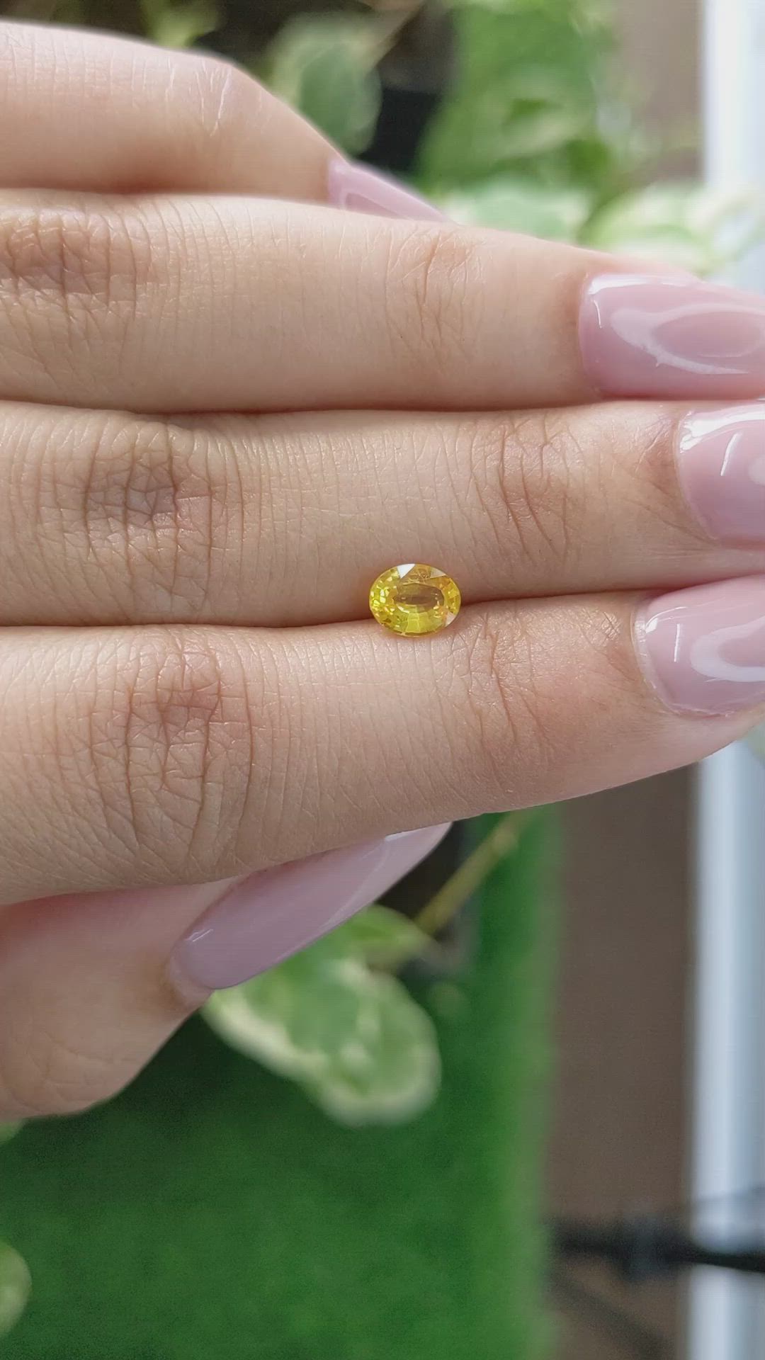 0.71 Ct. Yellow Sapphire from Ceylon (Sri Lanka) Size Video