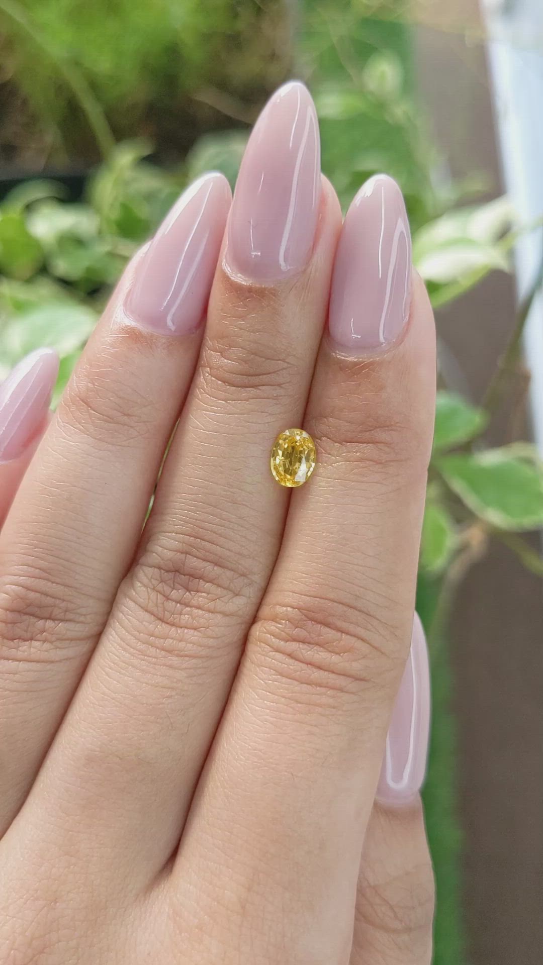 0.72 Ct. Yellow Sapphire from Ceylon (Sri Lanka) Size Video