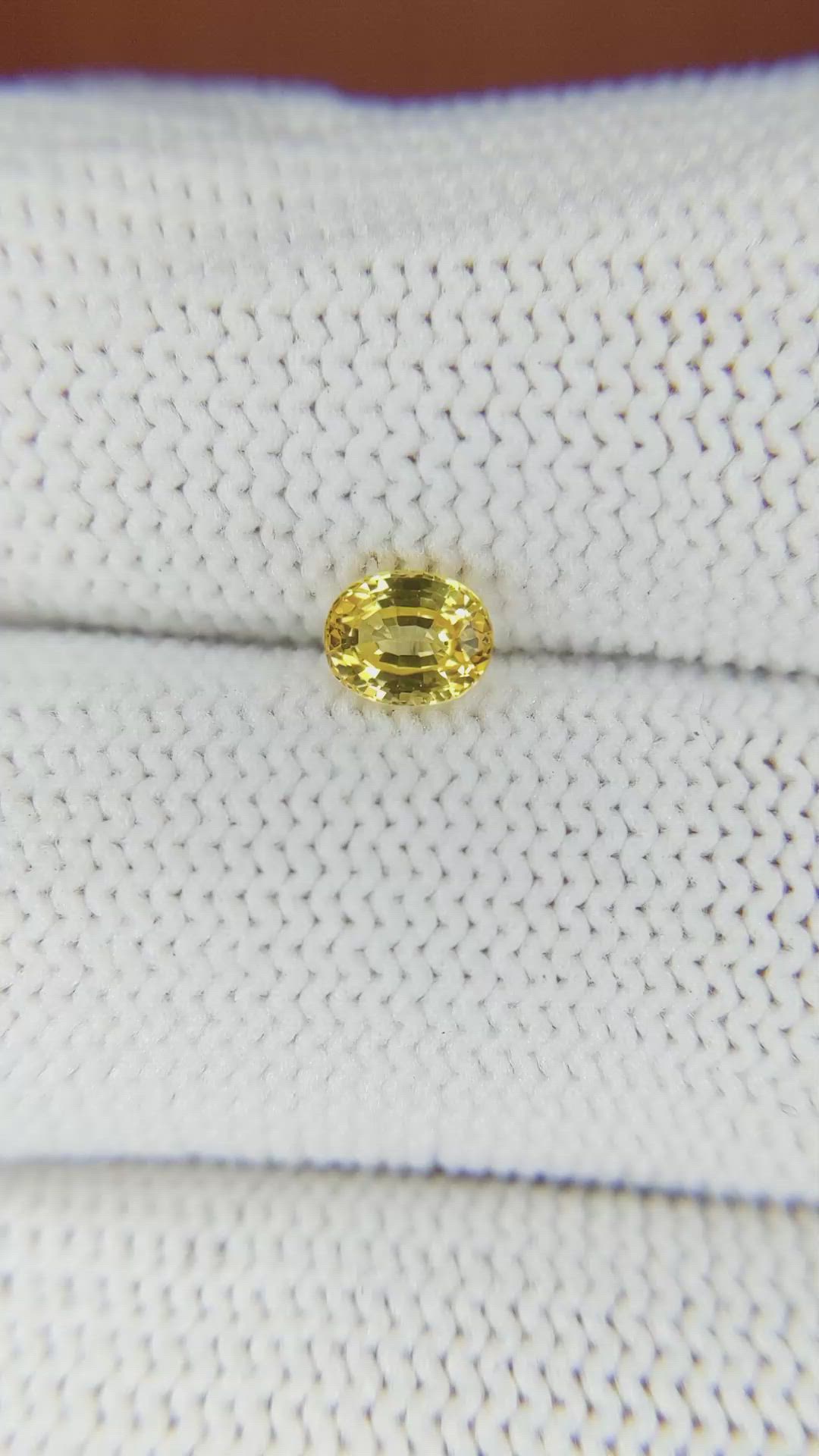 0.57 Ct. Yellow Sapphire from Ceylon (Sri Lanka) Size Video