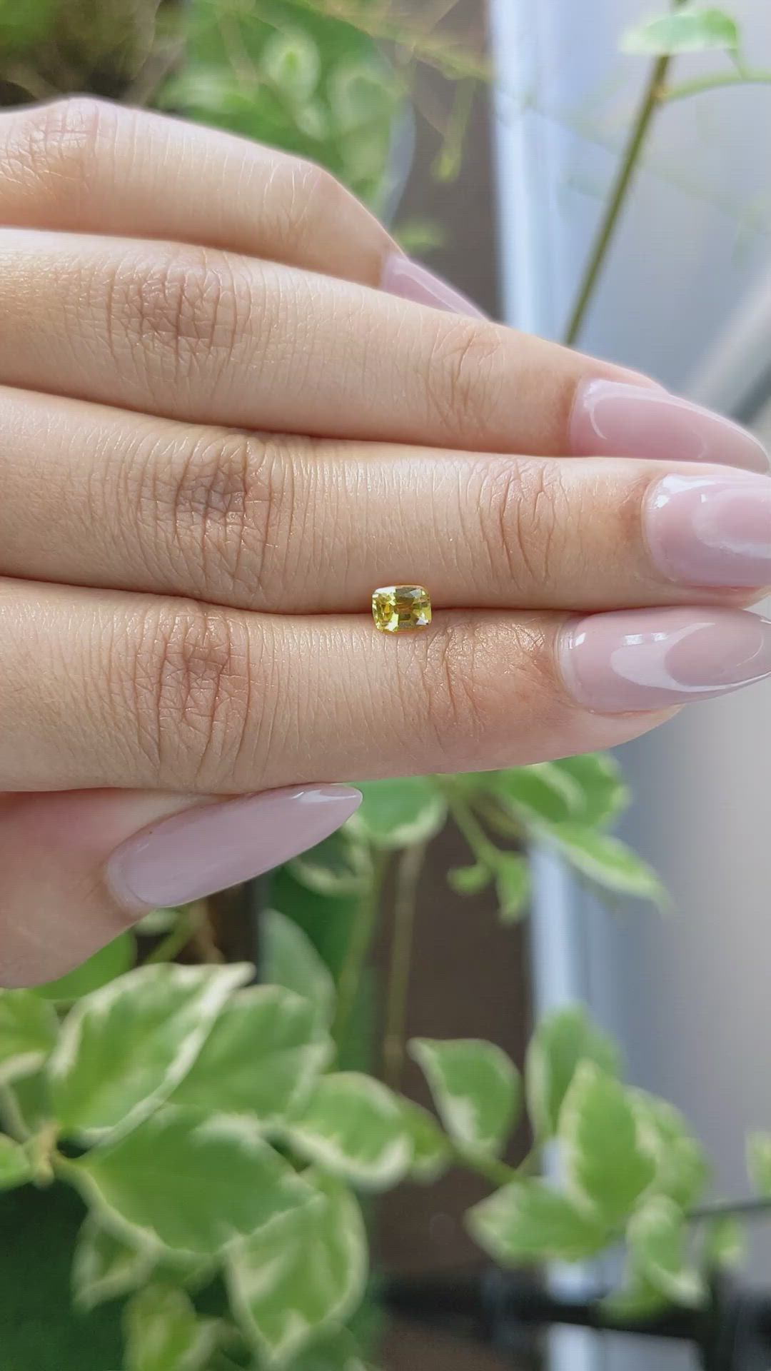 0.47 Ct. Yellow Sapphire from Ceylon (Sri Lanka) Size Video