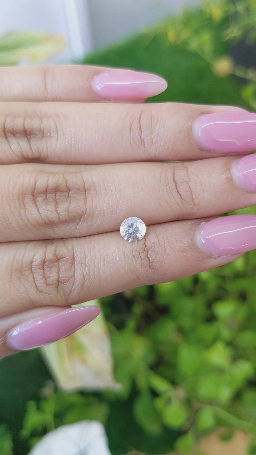 0.75 Ct. White Sapphire from Ceylon (Sri Lanka) Size Video