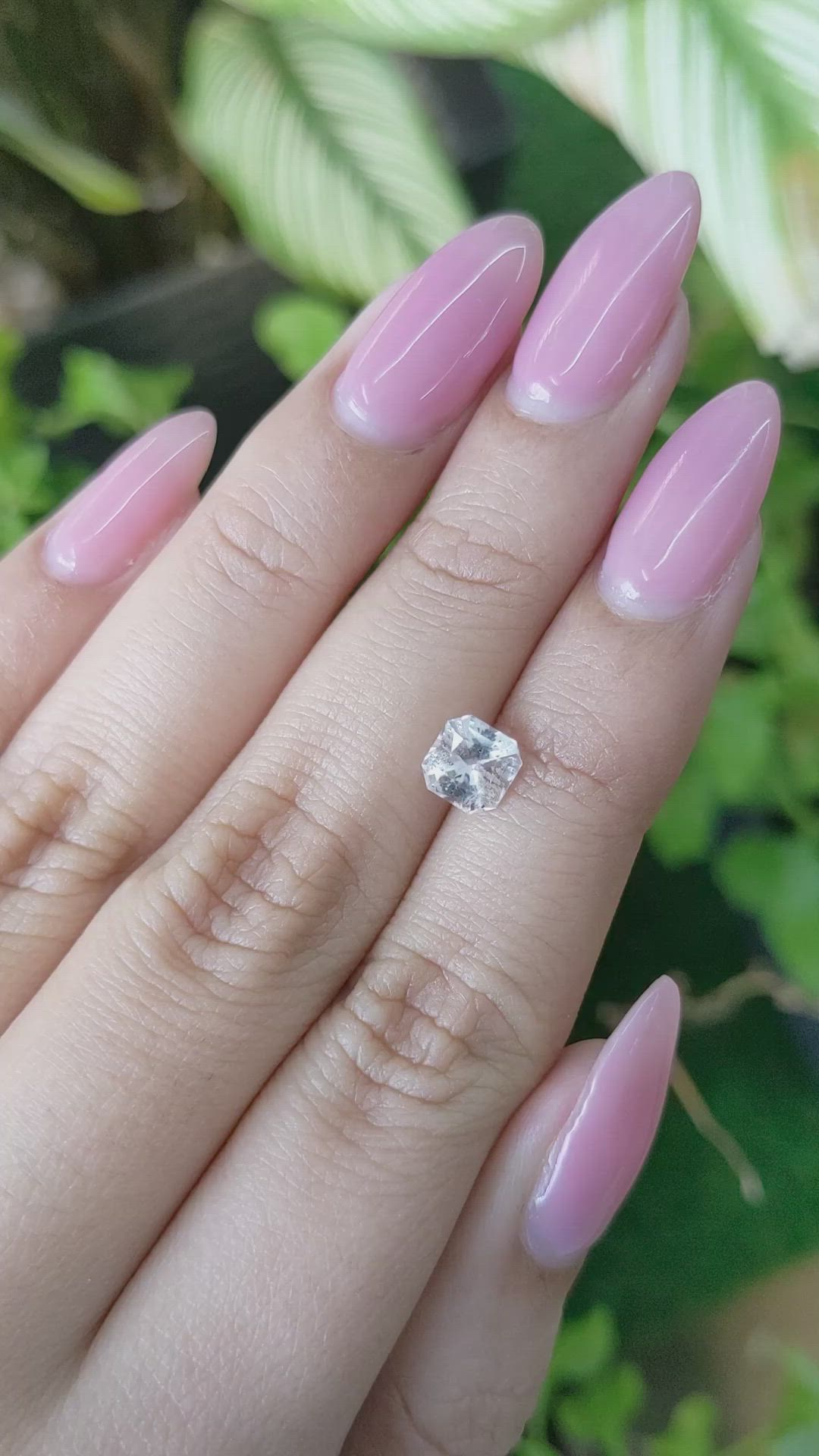 1.17 Ct. White Sapphire from Ceylon (Sri Lanka) Size Video