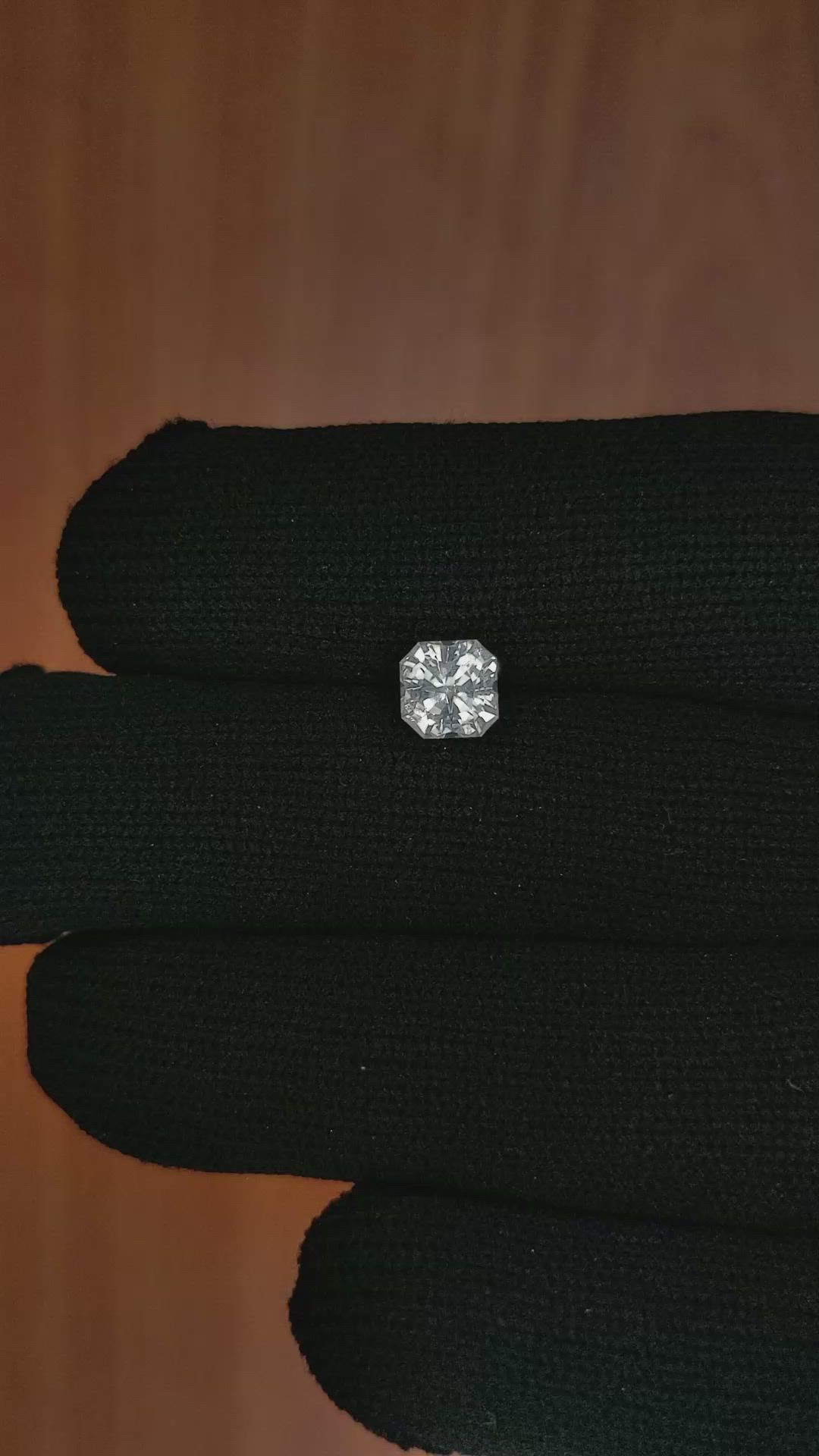 1.17 Ct. White Sapphire from Ceylon (Sri Lanka) Size Video