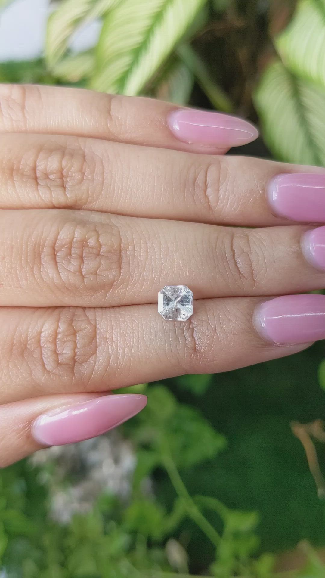 1.17 Ct. White Sapphire from Ceylon (Sri Lanka) Size Video