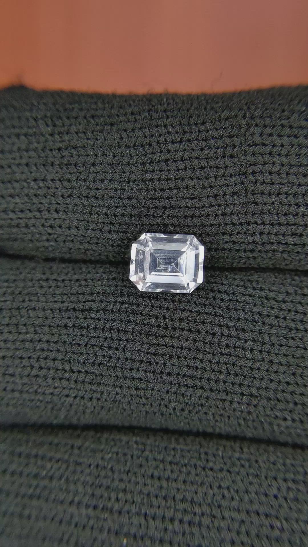 1.27 Ct. White Sapphire from Ceylon (Sri Lanka) Size Video