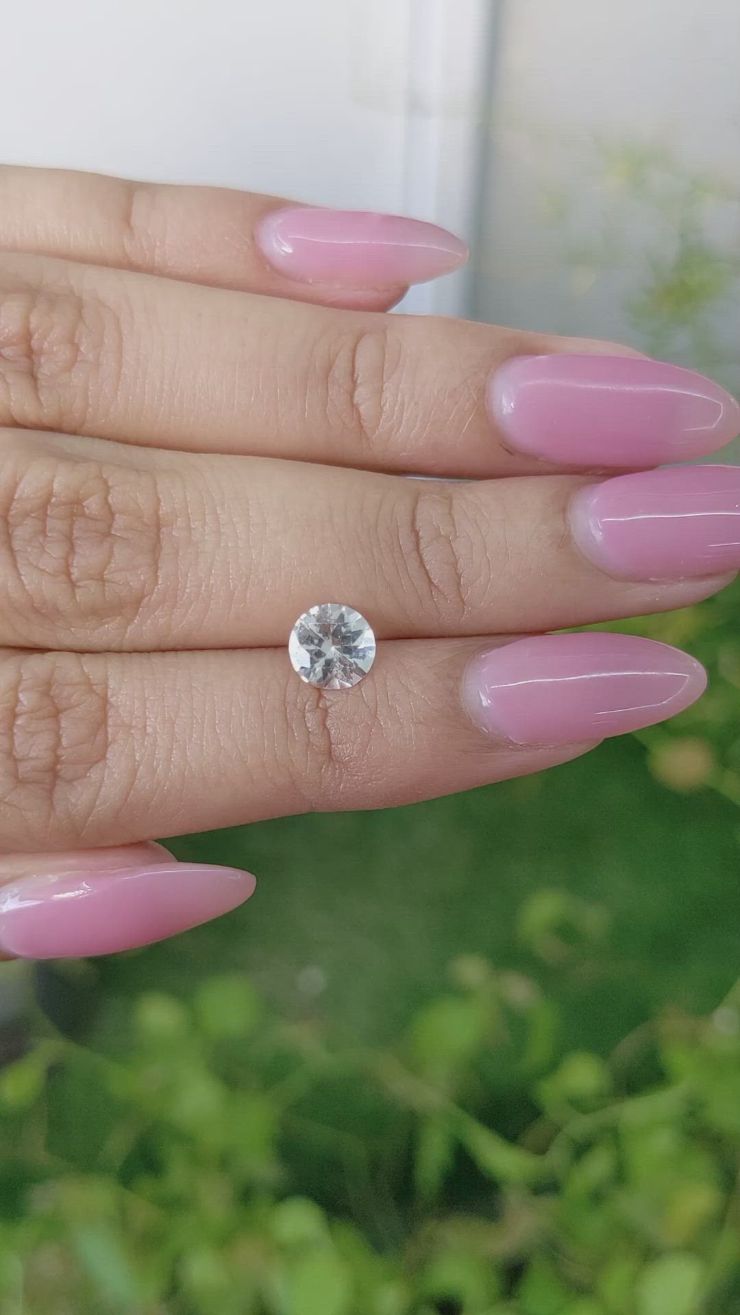 1.17 Ct. White Sapphire from Ceylon (Sri Lanka) Size Video