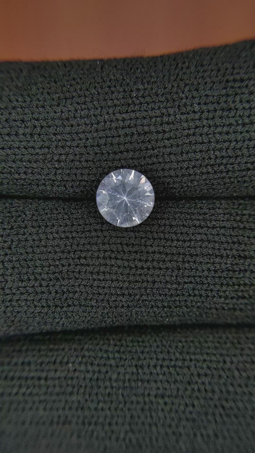 1.22 Ct. White Sapphire from Ceylon (Sri Lanka) Size Video