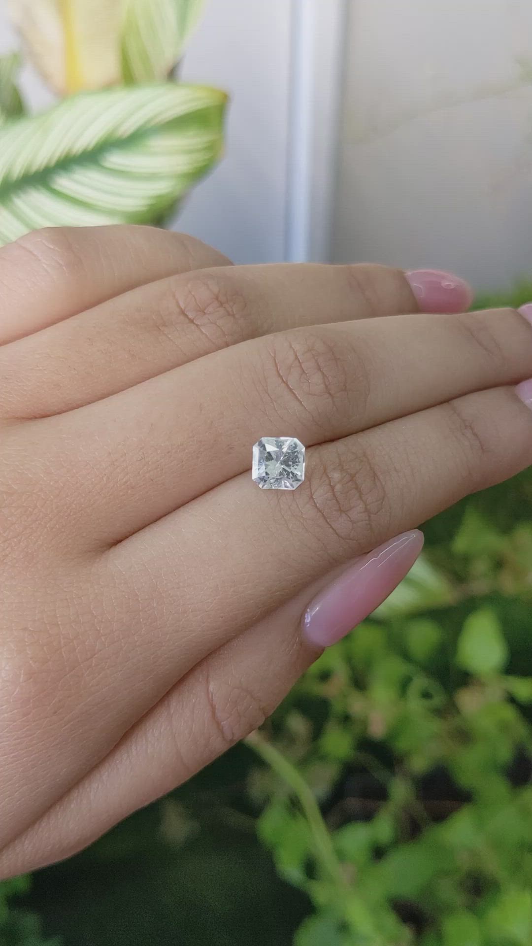 1.53 Ct. White Sapphire from Ceylon (Sri Lanka) Size Video