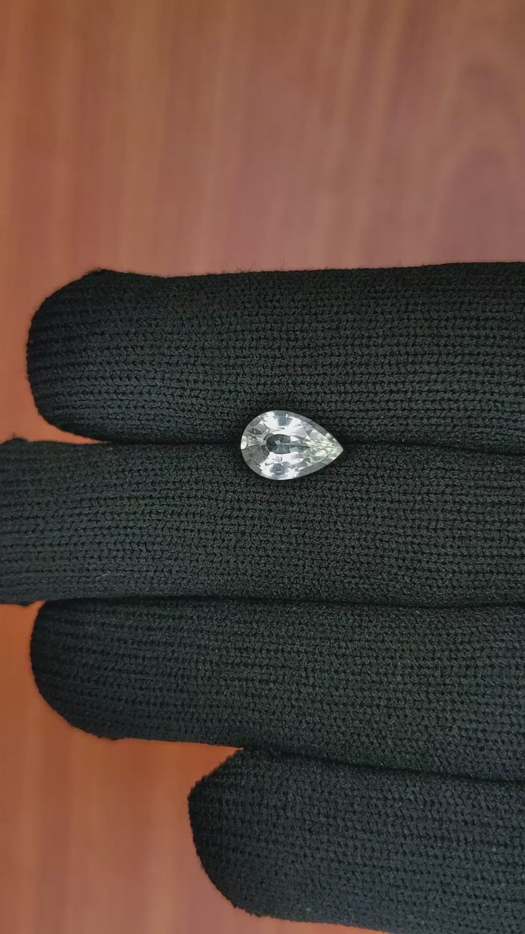 1.91 Ct. White Sapphire from Ceylon (Sri Lanka) Size Video