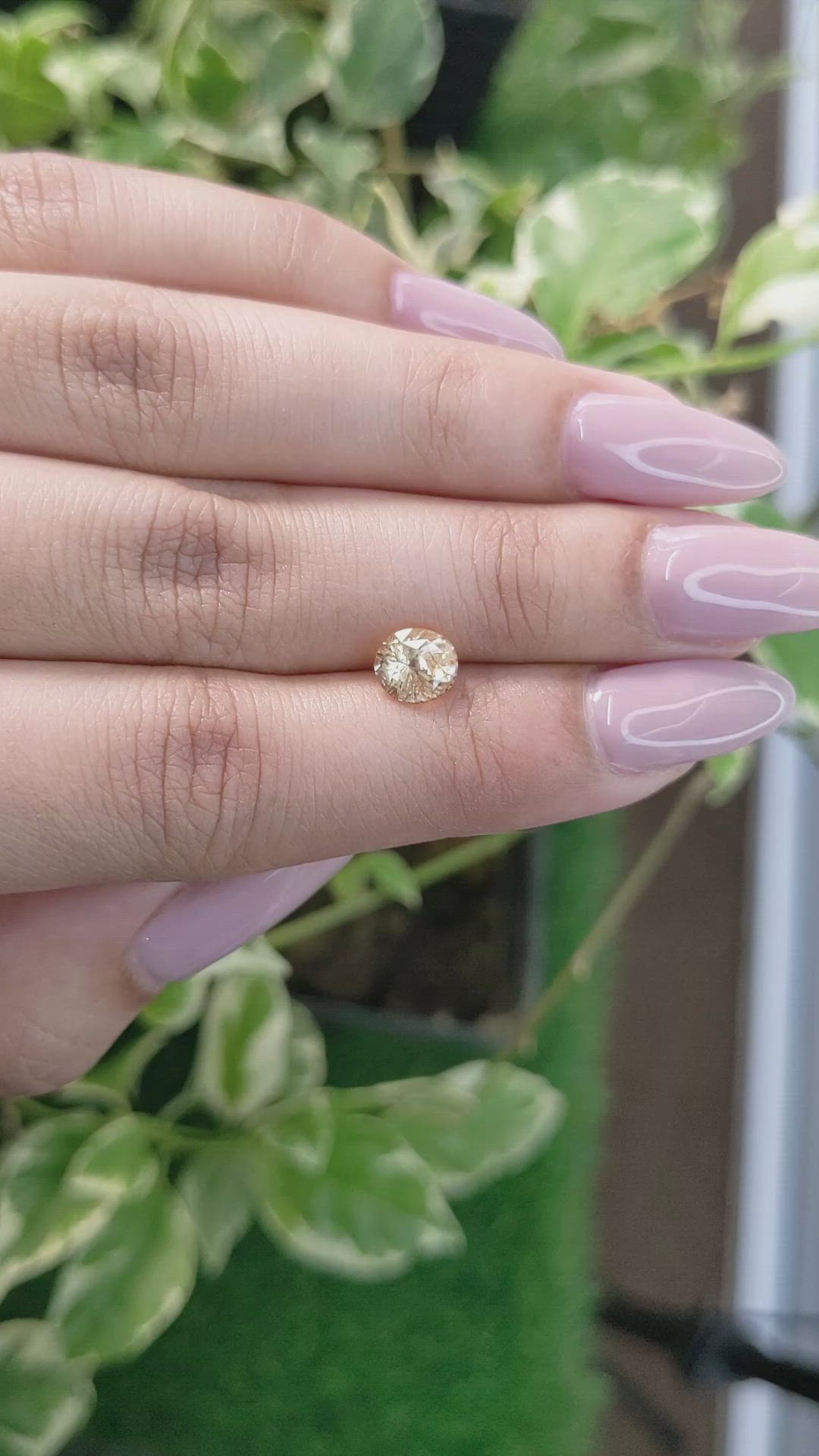 1.48 Ct. Peach Sapphire from Ceylon (Sri Lanka) Size Video