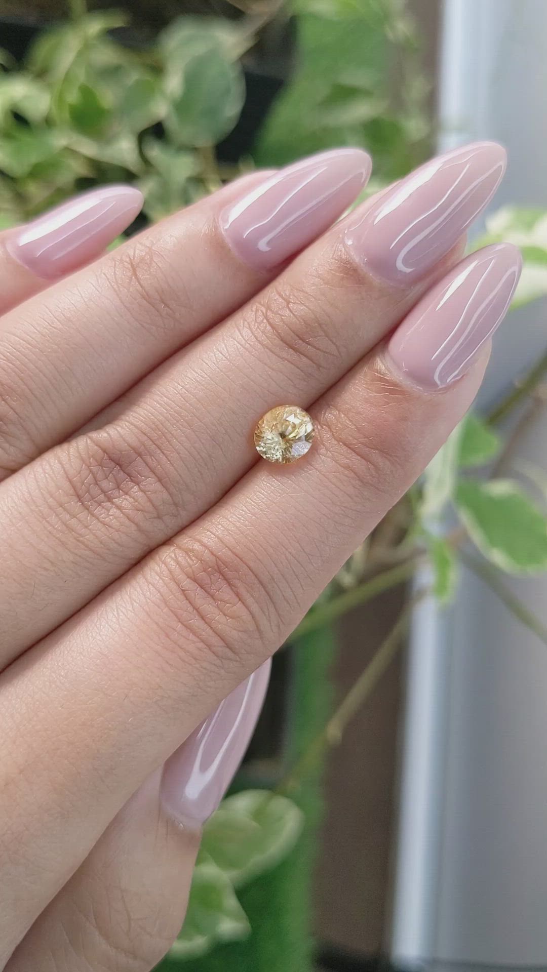 1.48 Ct. Peach Sapphire from Ceylon (Sri Lanka) Size Video