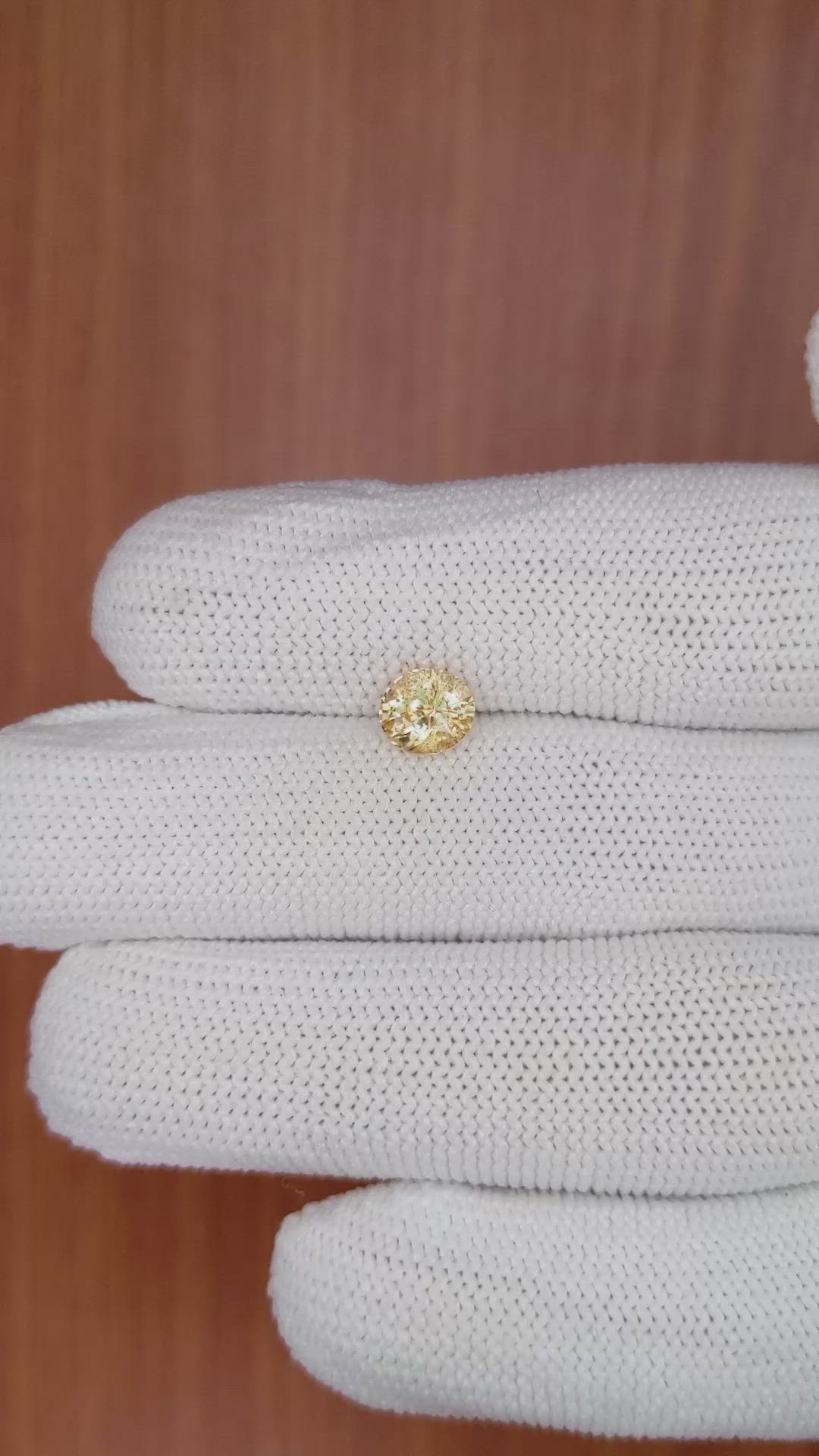1.48 Ct. Peach Sapphire from Ceylon (Sri Lanka) Size Video