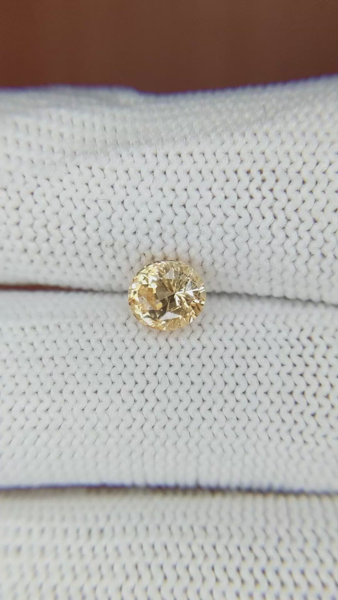 1.48 Ct. Peach Sapphire from Ceylon (Sri Lanka) Size Video