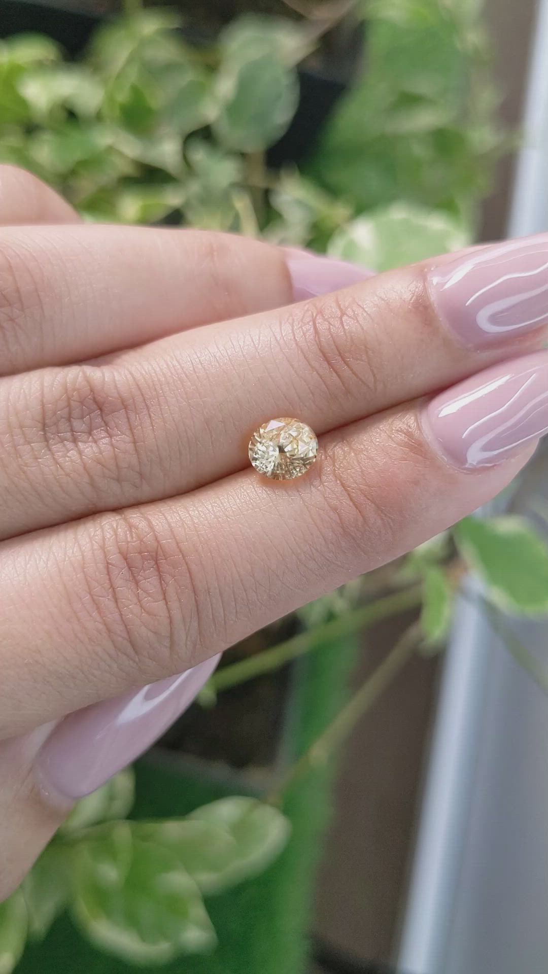 1.48 Ct. Peach Sapphire from Ceylon (Sri Lanka) Size Video