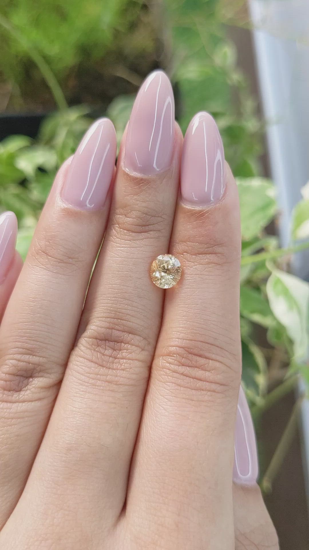 1.48 Ct. Peach Sapphire from Ceylon (Sri Lanka) Size Video