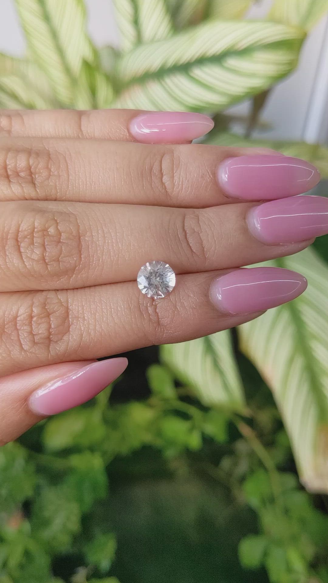 1.66 Ct. White Sapphire from Ceylon (Sri Lanka) Size Video