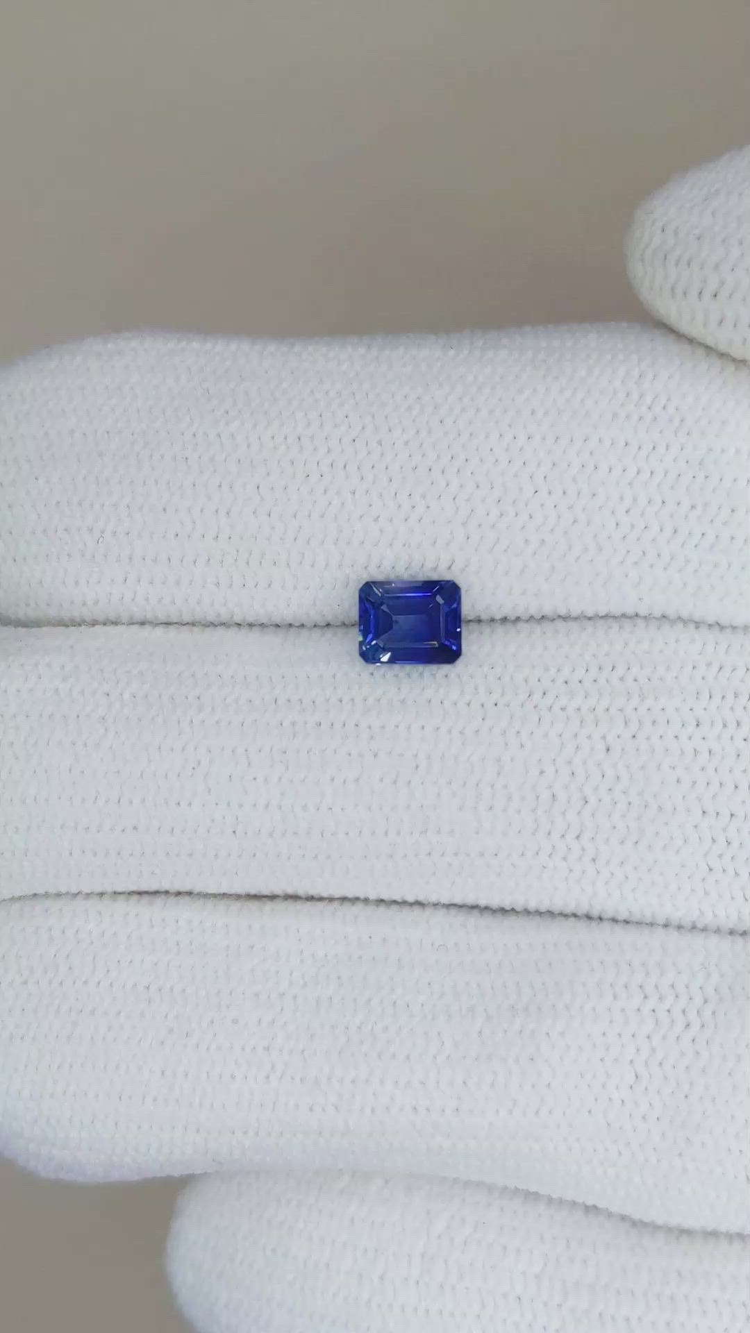 0.62 Ct. Blue Sapphire from Thailand Size Video